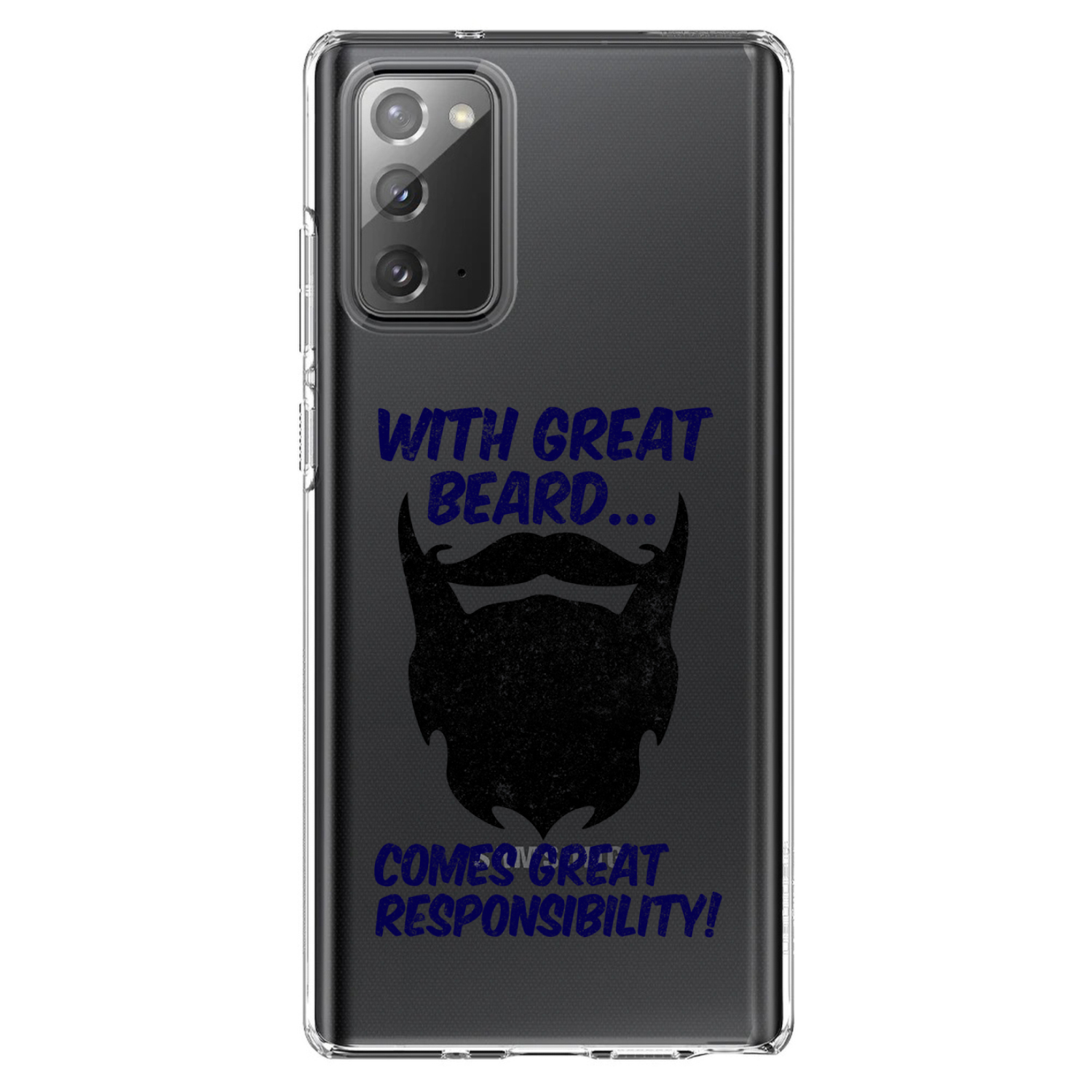 Clear Case for Galaxy Note With Great Beard Comes Great Responsibility - Picture 2 of 7