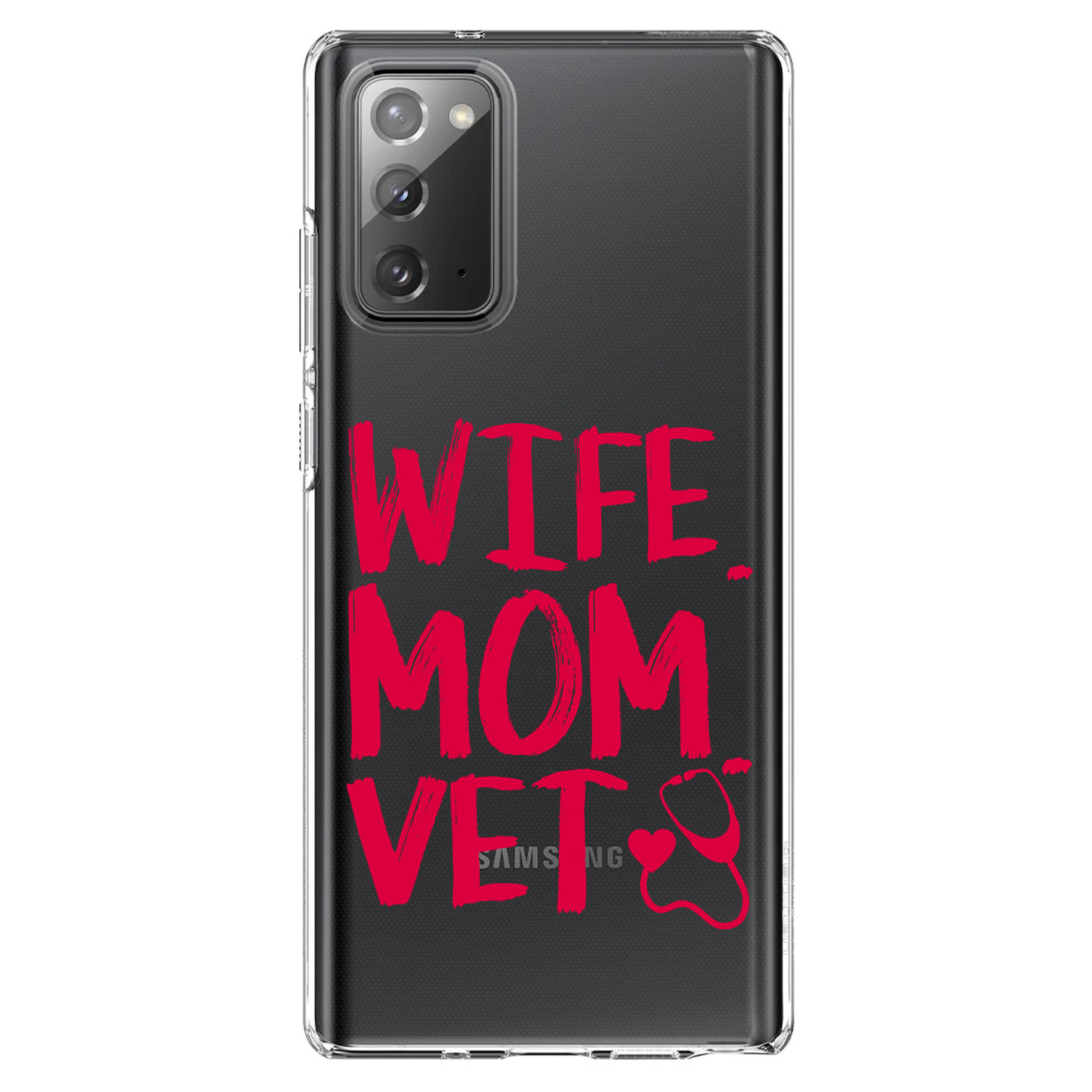 Clear Case for Galaxy Note Wife. Mom. Vet. - Picture 2 of 7