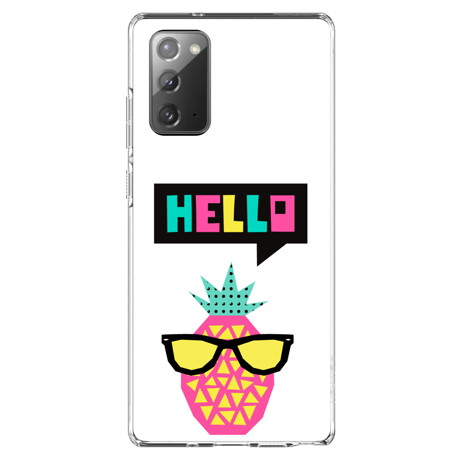 Clear Case for Galaxy Note Hello Cartoon Pineapple - Imagen 2 de 7