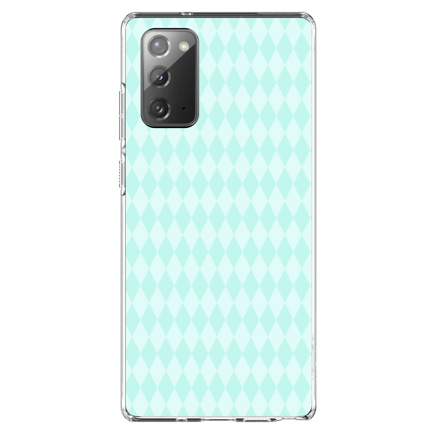 Clear Case for Galaxy Note Teal Diamond Pattern - Picture 2 of 7