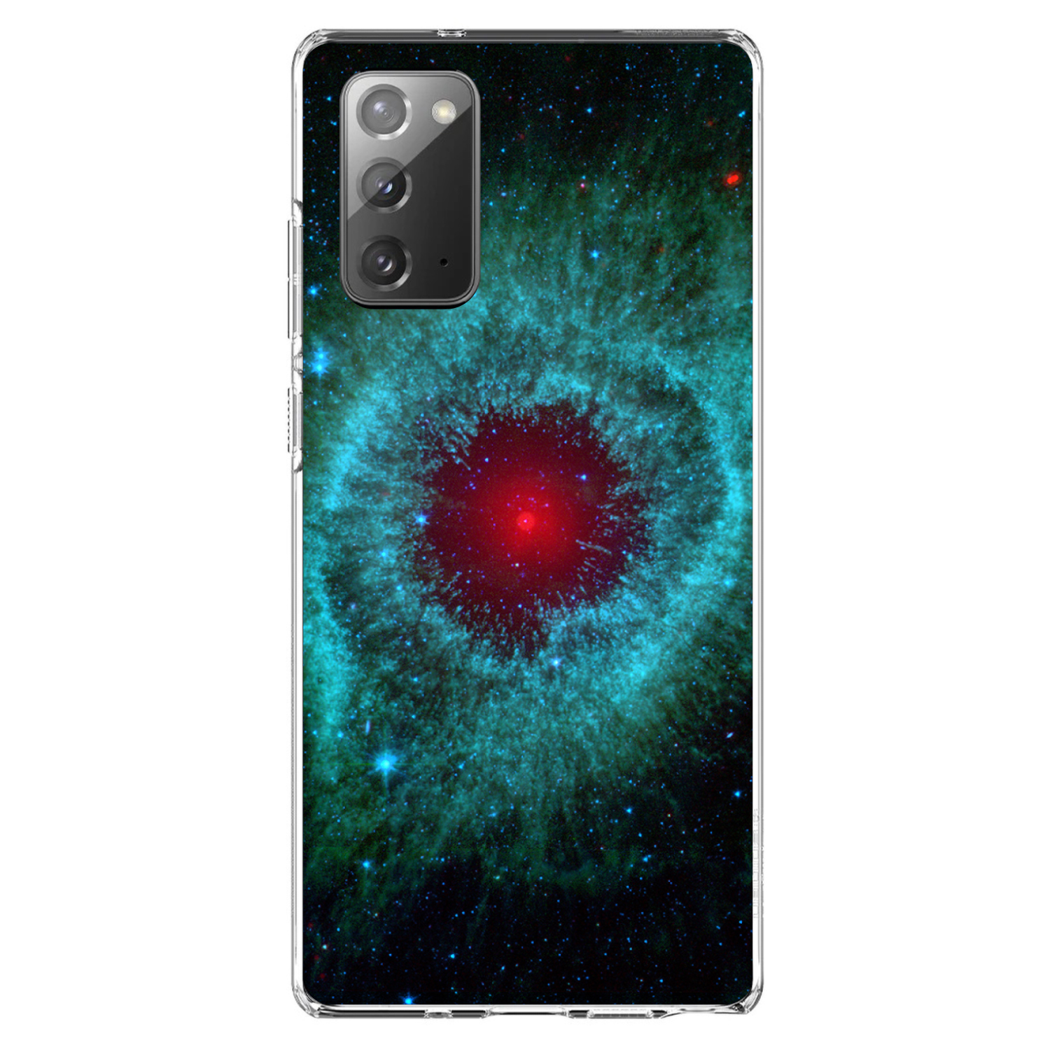 Clear Case for Galaxy Note Blue Teal Black Helix Nebula - Picture 2 of 7