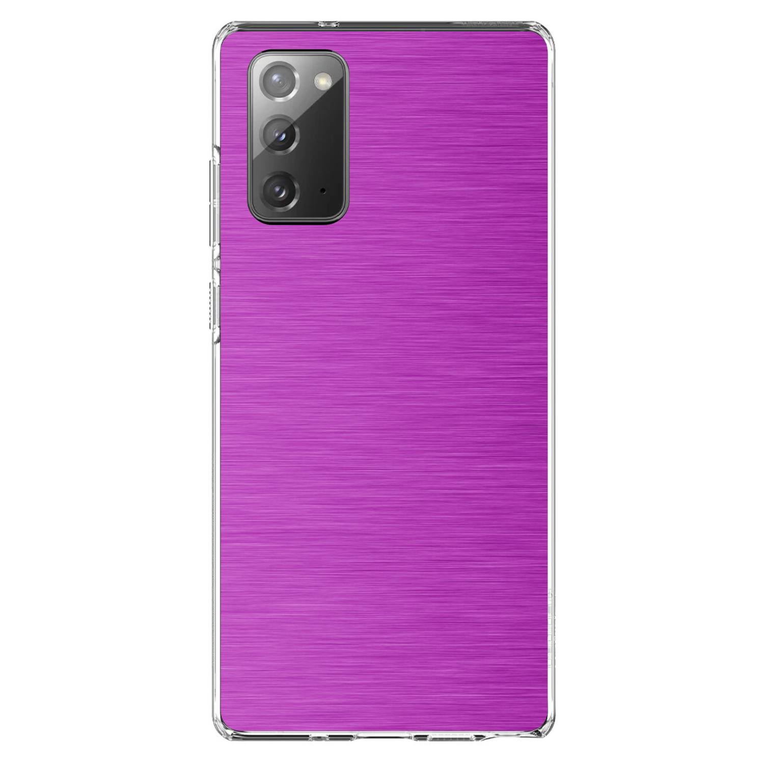 Clear Case for Galaxy Note Hot Pink Stainless Steel Print - Picture 2 of 7