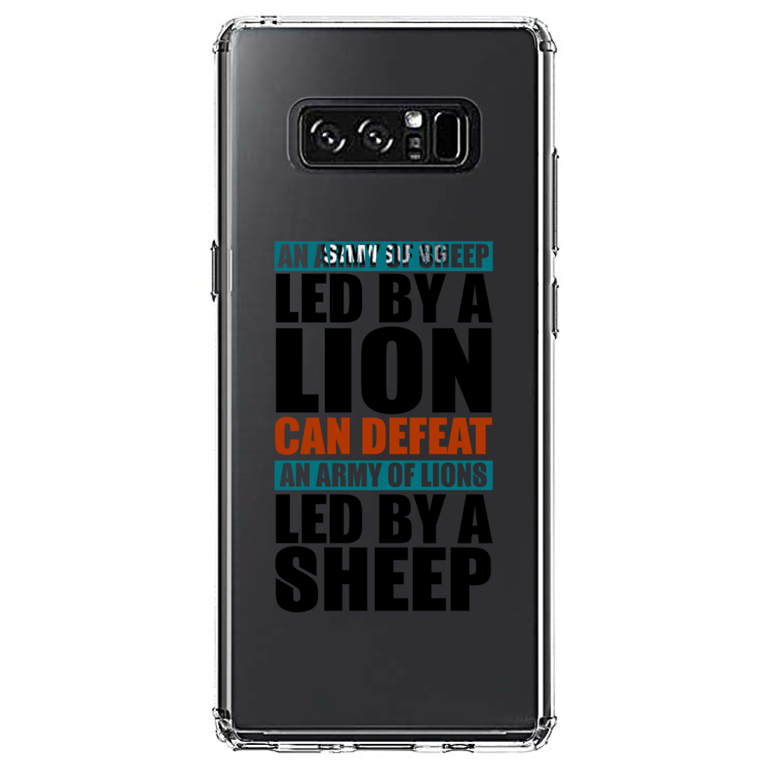 Clear Case for Galaxy Note Sheep Led By Lion Defeat Lions Led By Sheep - Picture 7 of 7