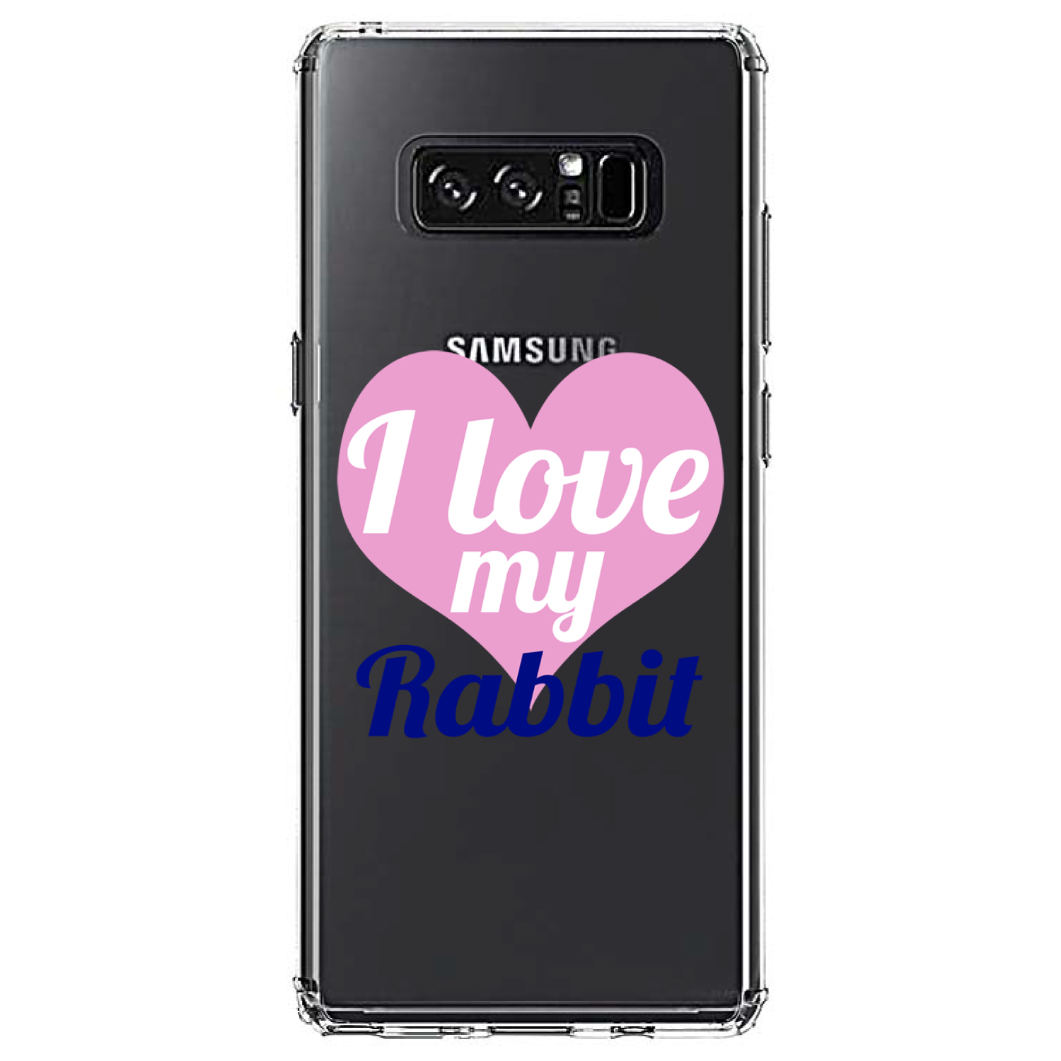 Clear Case for Galaxy Note I Love My Rabbit - Picture 7 of 7