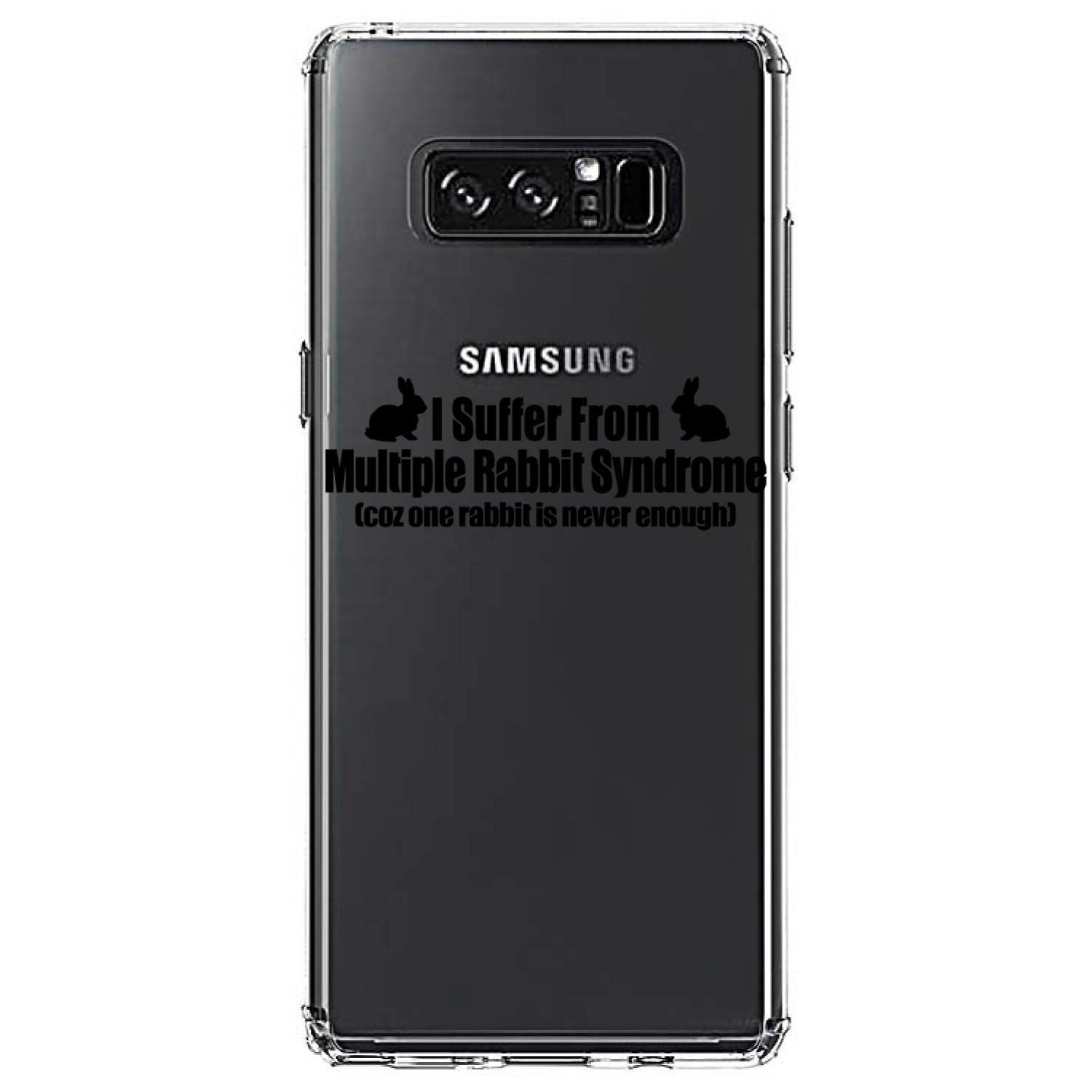 Clear Case for Galaxy Note I Suffer From Multiple Rabbit Syndrome - Picture 7 of 7