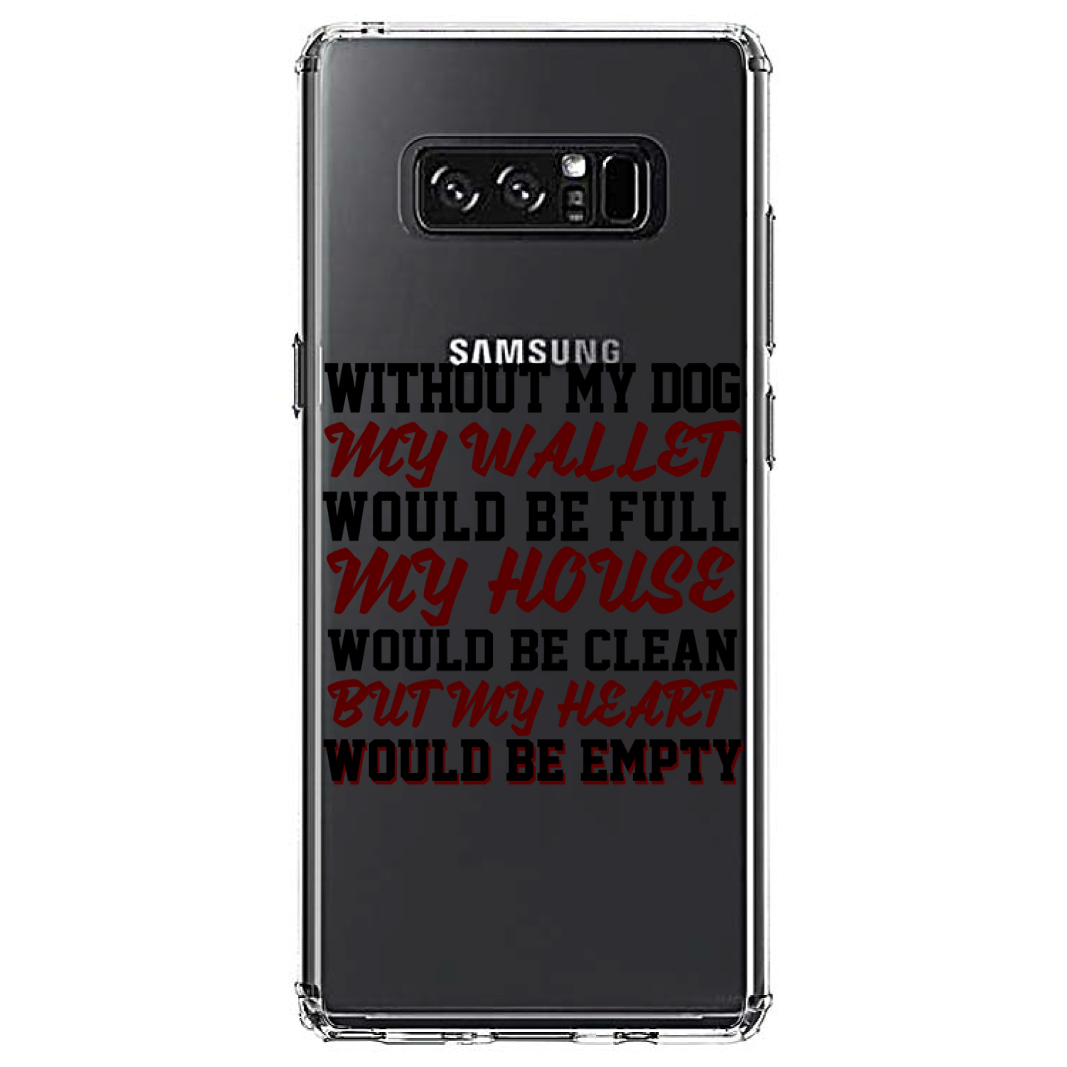 Funda Transparente para Galaxy Note Sin Perro, Cartera Casa Completa Limpia - Imagen 7 de 7