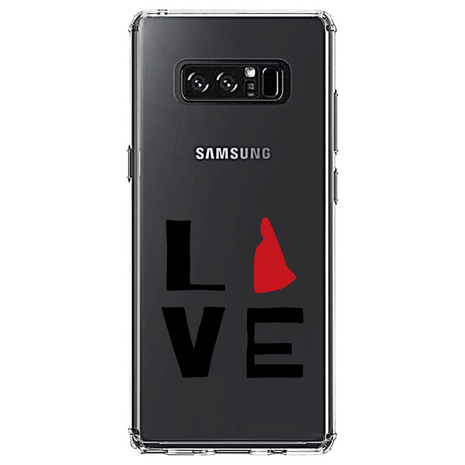 Clear Case for Galaxy Note New Hampshire Love Red & Black - Picture 7 of 7