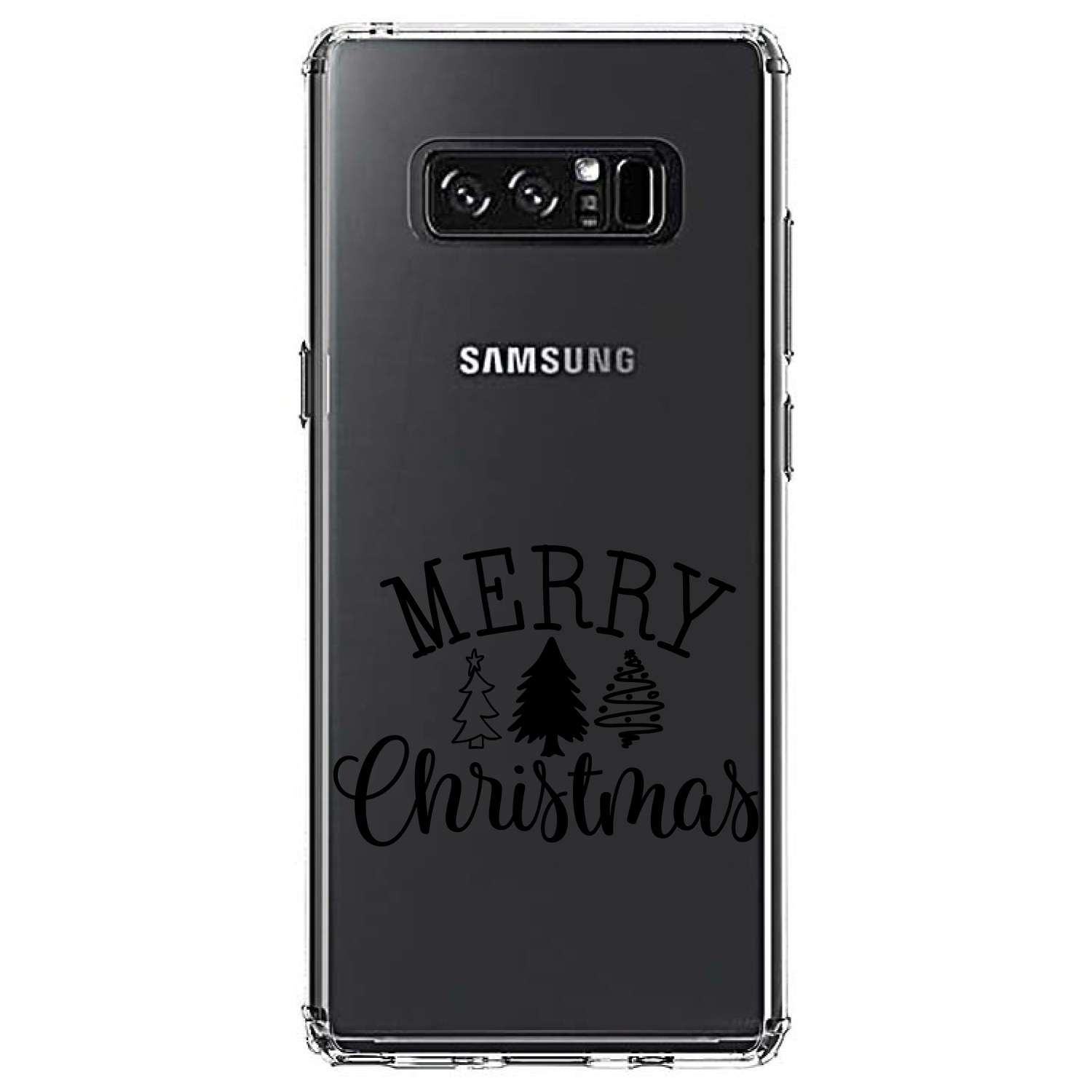 Funda transparente para árboles de garabato de feliz Navidad Galaxy Note - Imagen 7 de 7