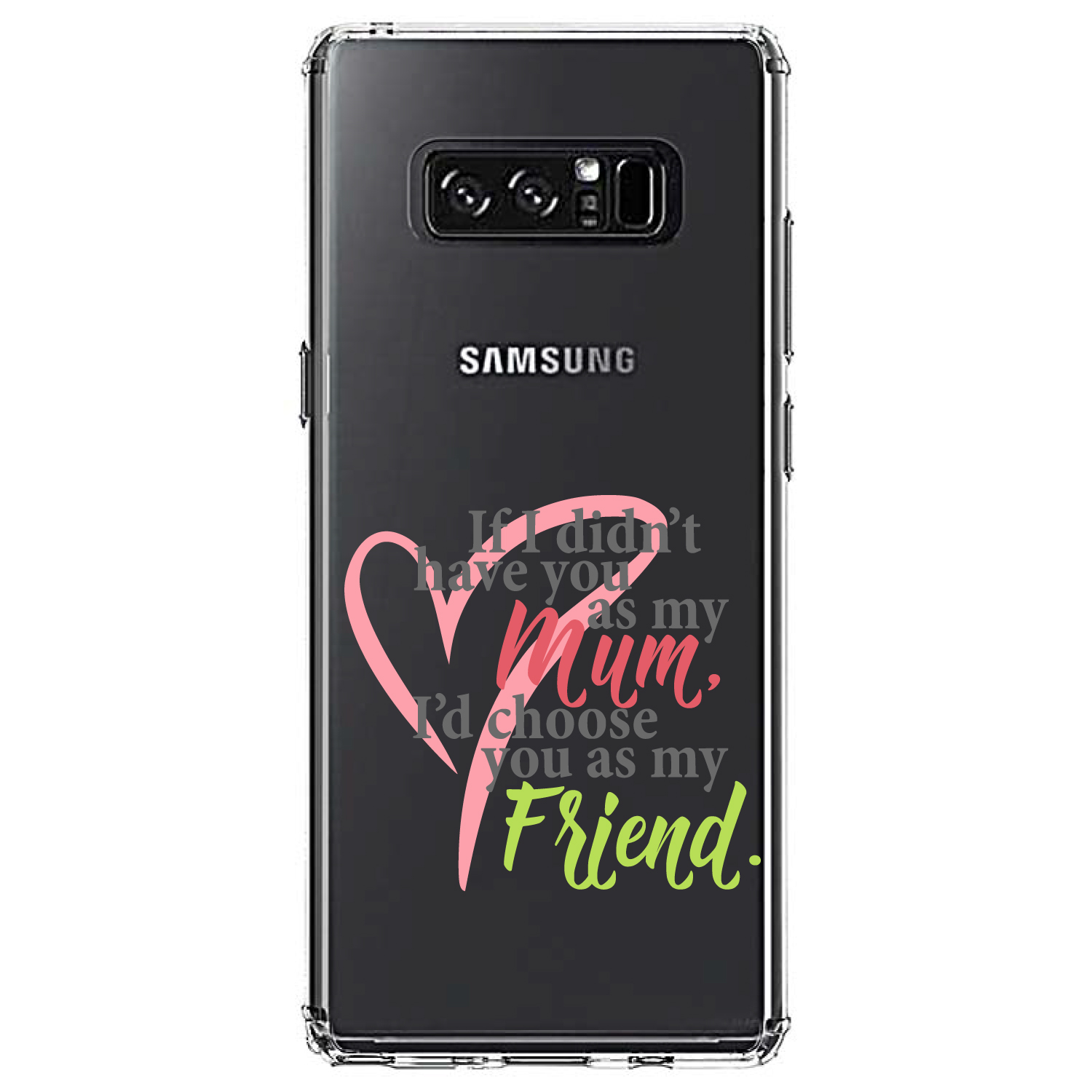 Clear Case for Galaxy Note Mum, I'd Choose You as My Friend - Picture 7 of 7