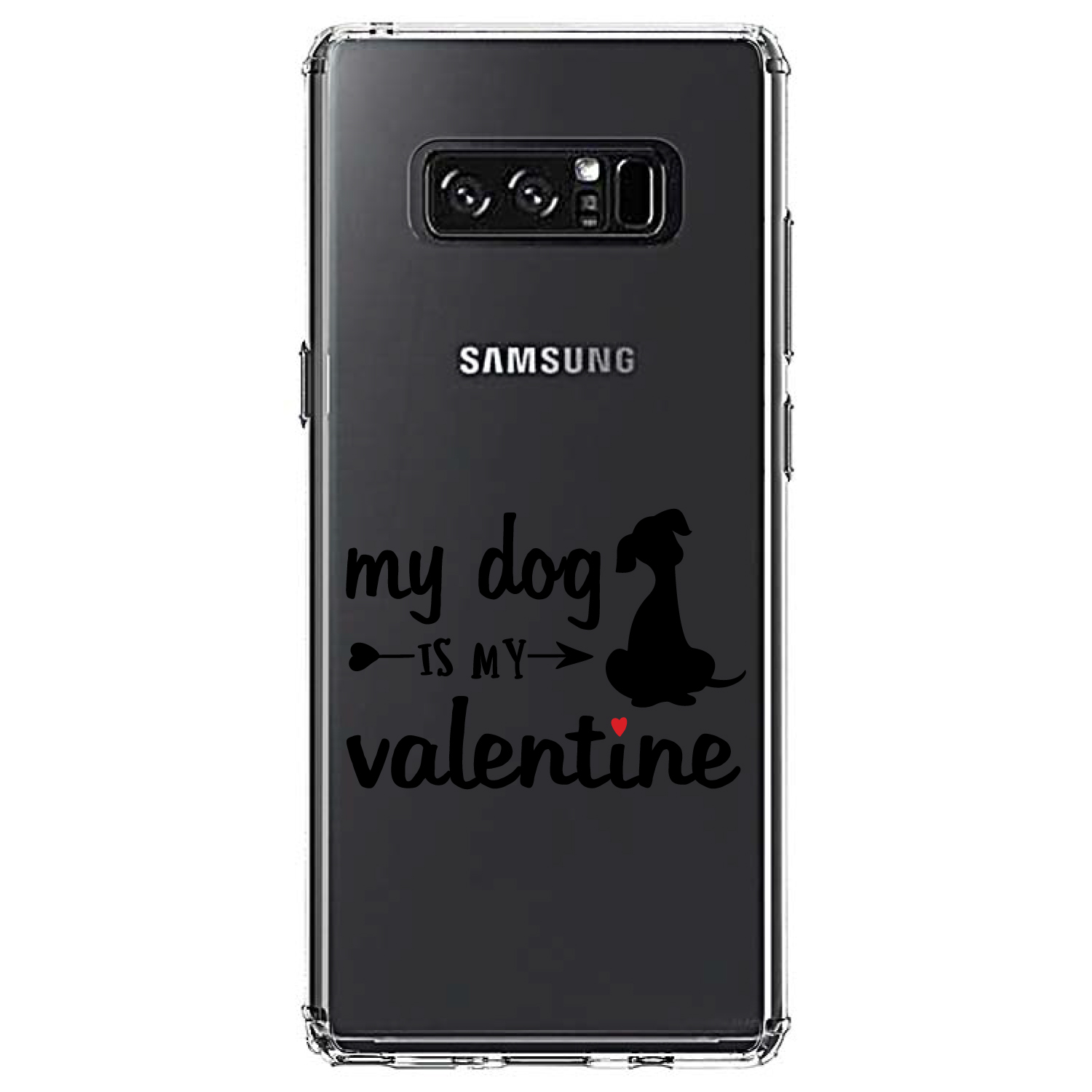 Clear Case for Galaxy Note My Dog is My Valentine - Picture 7 of 7