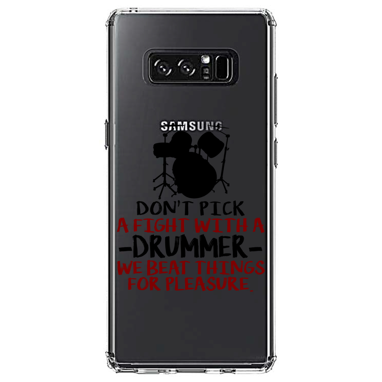 Clear Case für Galaxy Note Don't Pick Fight with Drummer - Bild 7 von 7
