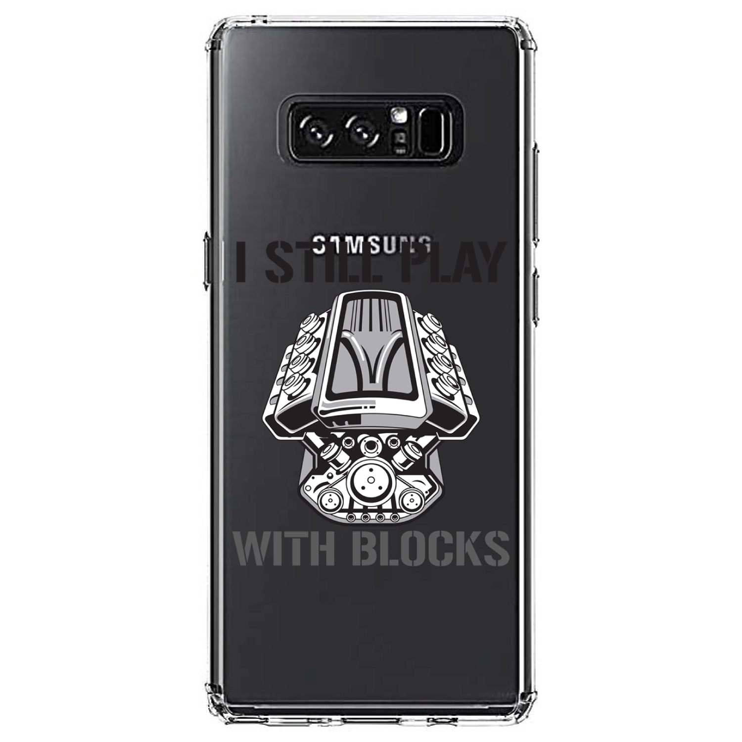 Clear Case for Galaxy Note I Still Play with Blocks Cars - Picture 7 of 7