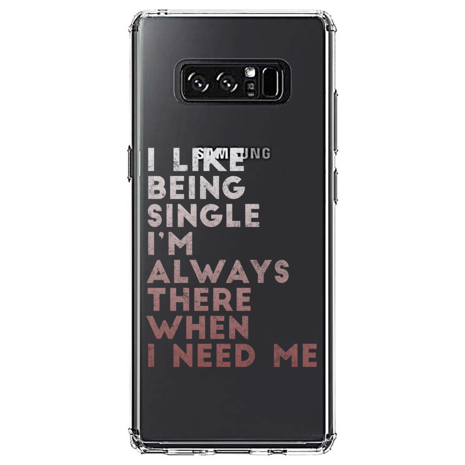 Funda transparente para Galaxy Note como estar soltero siempre ahí cuando me necesite - Imagen 7 de 7