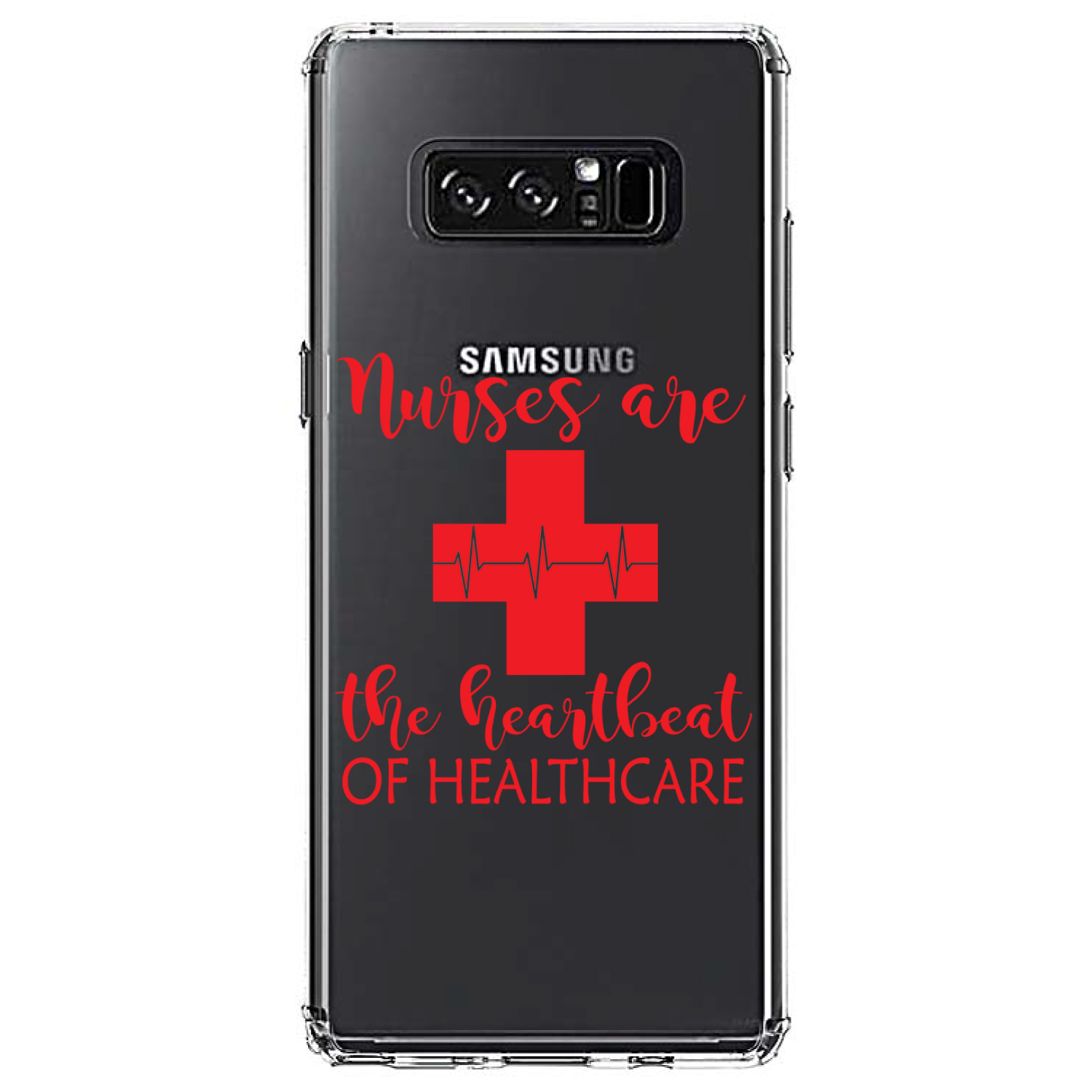 Clear Case for Galaxy Note Nurses Are The Heartbeat of Healthcare - Picture 7 of 7