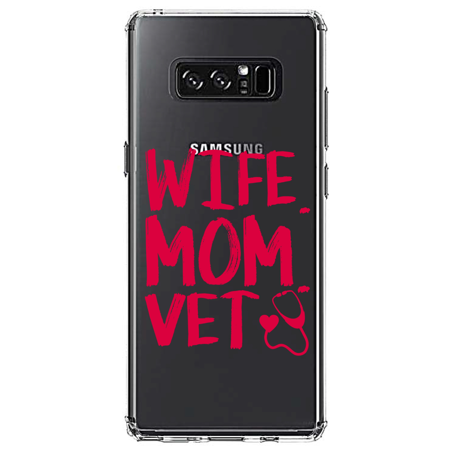 Clear Case for Galaxy Note Wife. Mom. Vet. - Picture 7 of 7