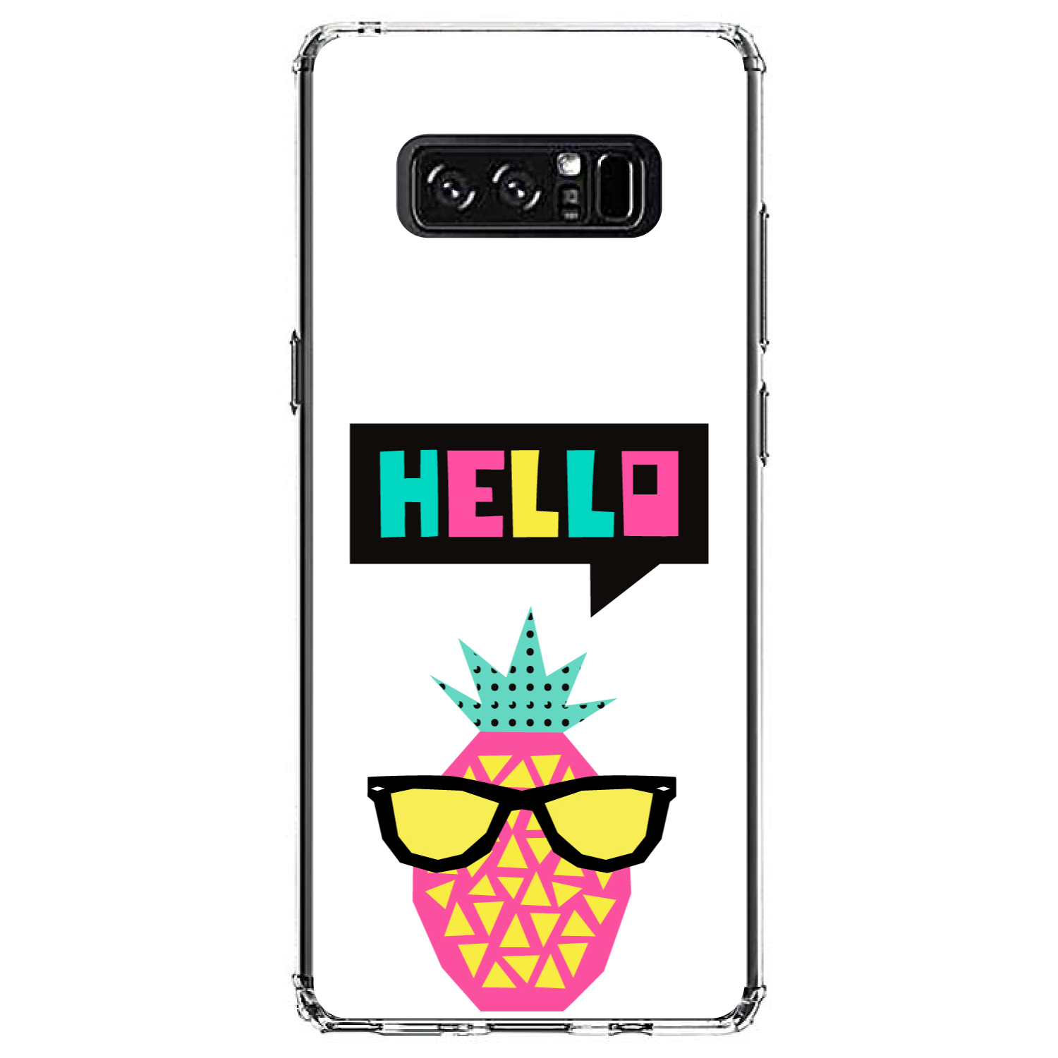 Clear Case for Galaxy Note Hello Cartoon Pineapple - Imagen 7 de 7