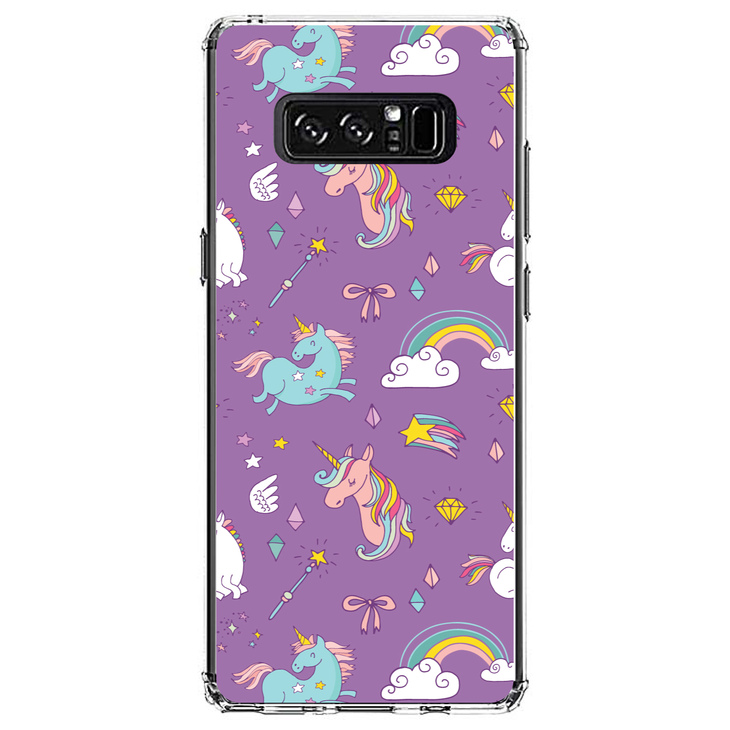 Clear Case for Galaxy Note Unicorn Rainbow Wand Purple - Bild 7 von 7