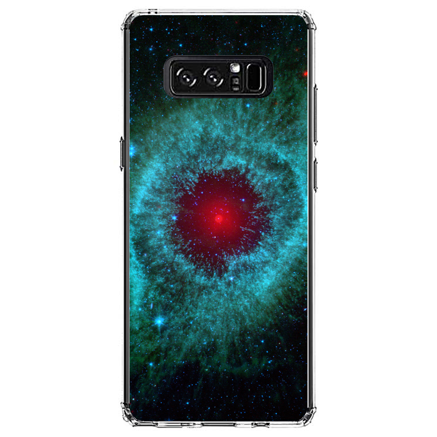 Clear Case for Galaxy Note Blue Teal Black Helix Nebula - Picture 7 of 7