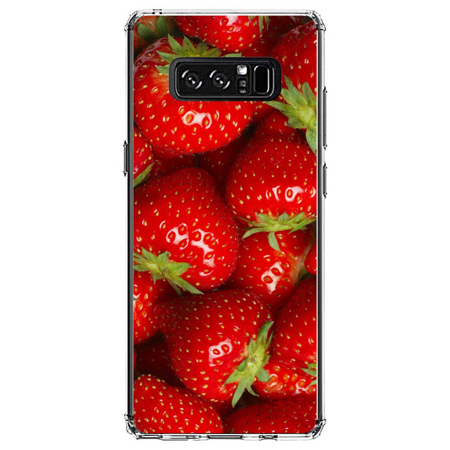 Clear Case for Galaxy Note Bright Red Strawberries - Picture 7 of 7