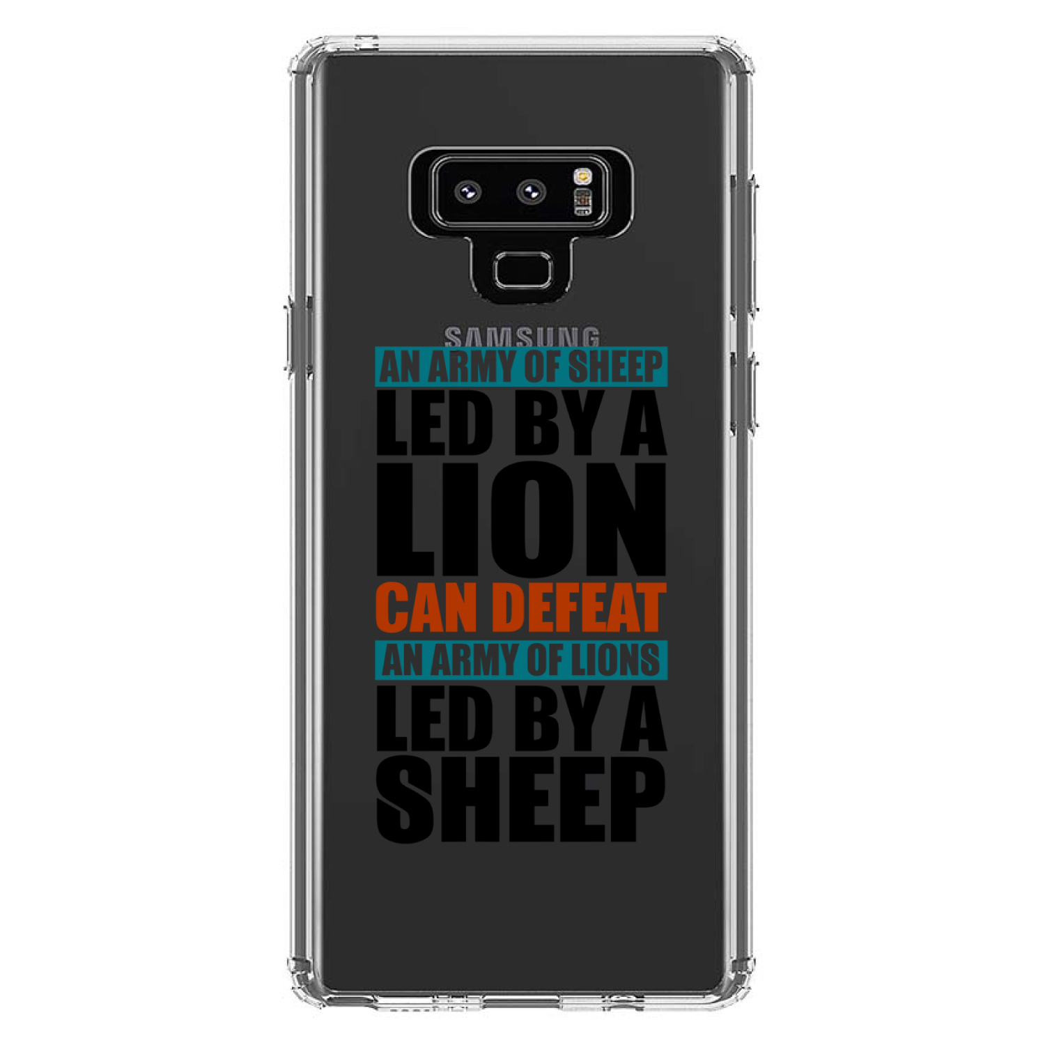 Clear Case for Galaxy Note Sheep Led By Lion Defeat Lions Led By Sheep - Picture 6 of 7