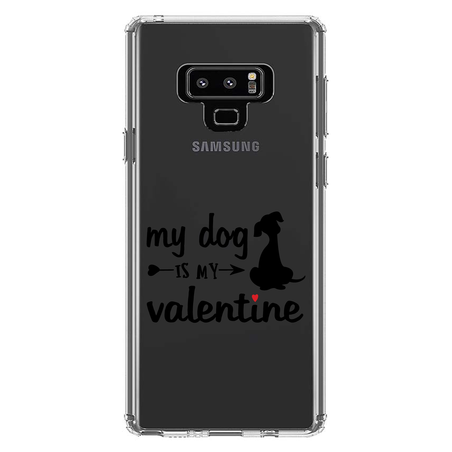 Clear Case for Galaxy Note My Dog is My Valentine - Picture 6 of 7