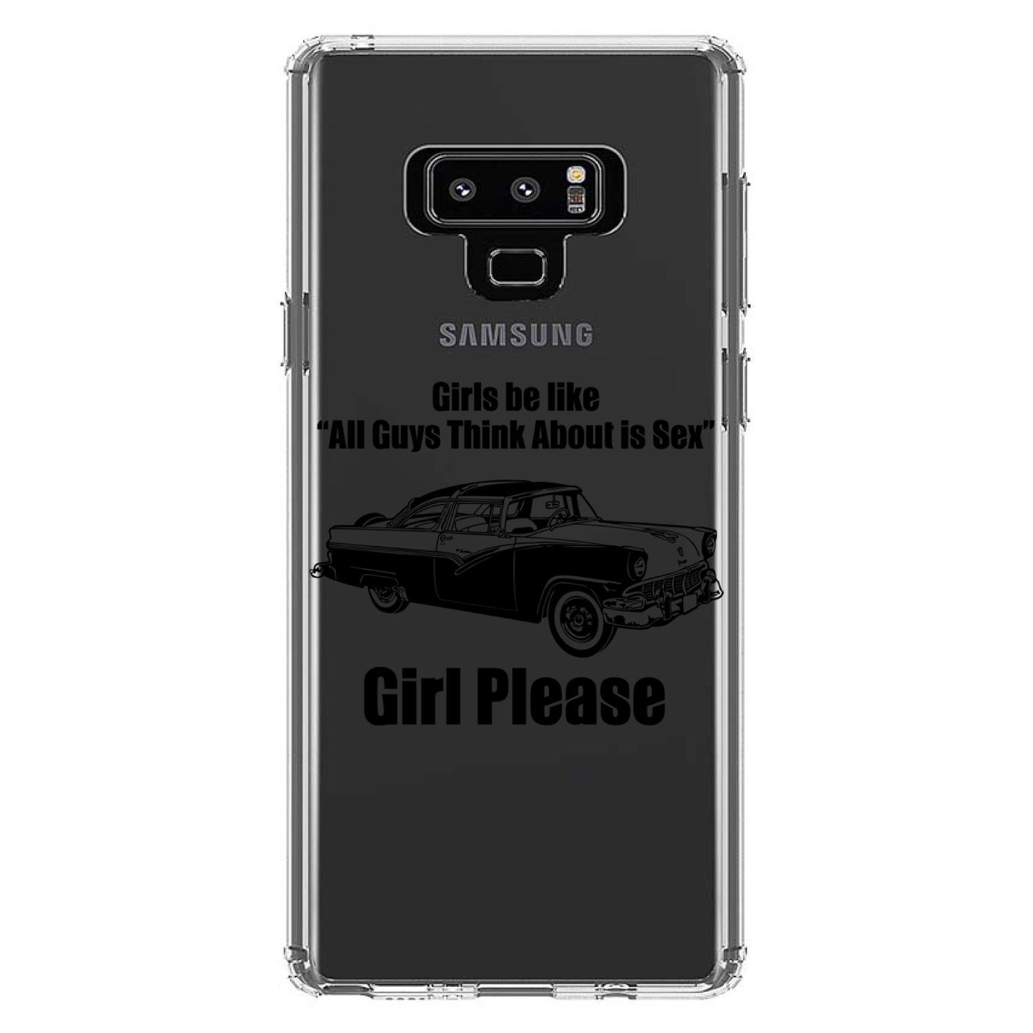 Clear Case for Galaxy Note All Guys Think About is Sex Cars! | eBay