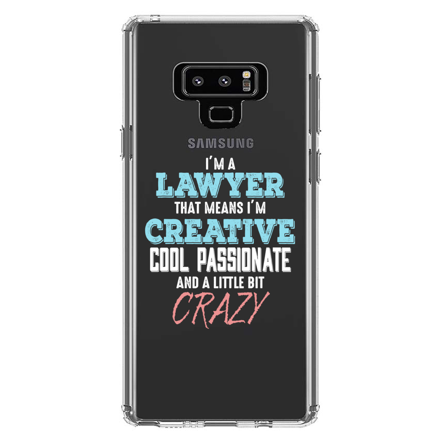 Clear Case for Galaxy Note I'm a Lawyer Creative Cool Passionate Crazy - Picture 6 of 7