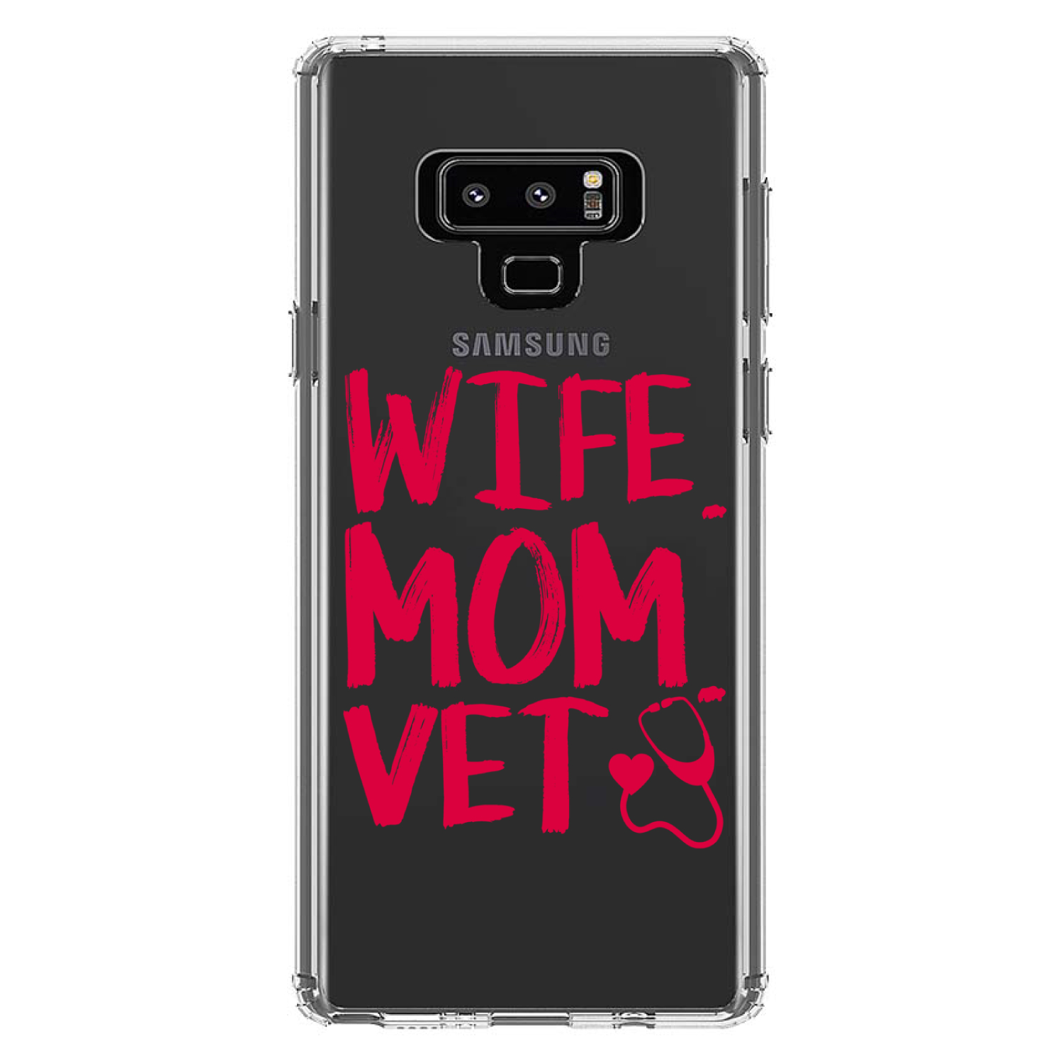 Clear Case for Galaxy Note Wife. Mom. Vet. - Picture 6 of 7
