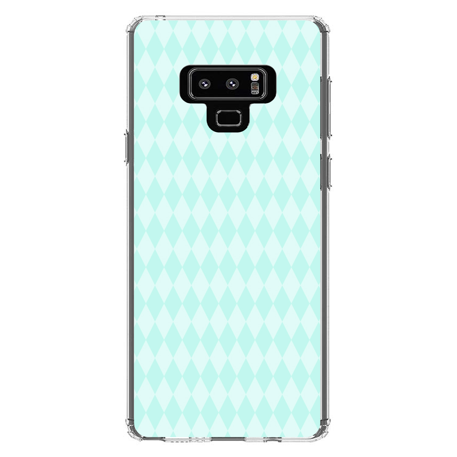Clear Case for Galaxy Note Teal Diamond Pattern - Picture 6 of 7