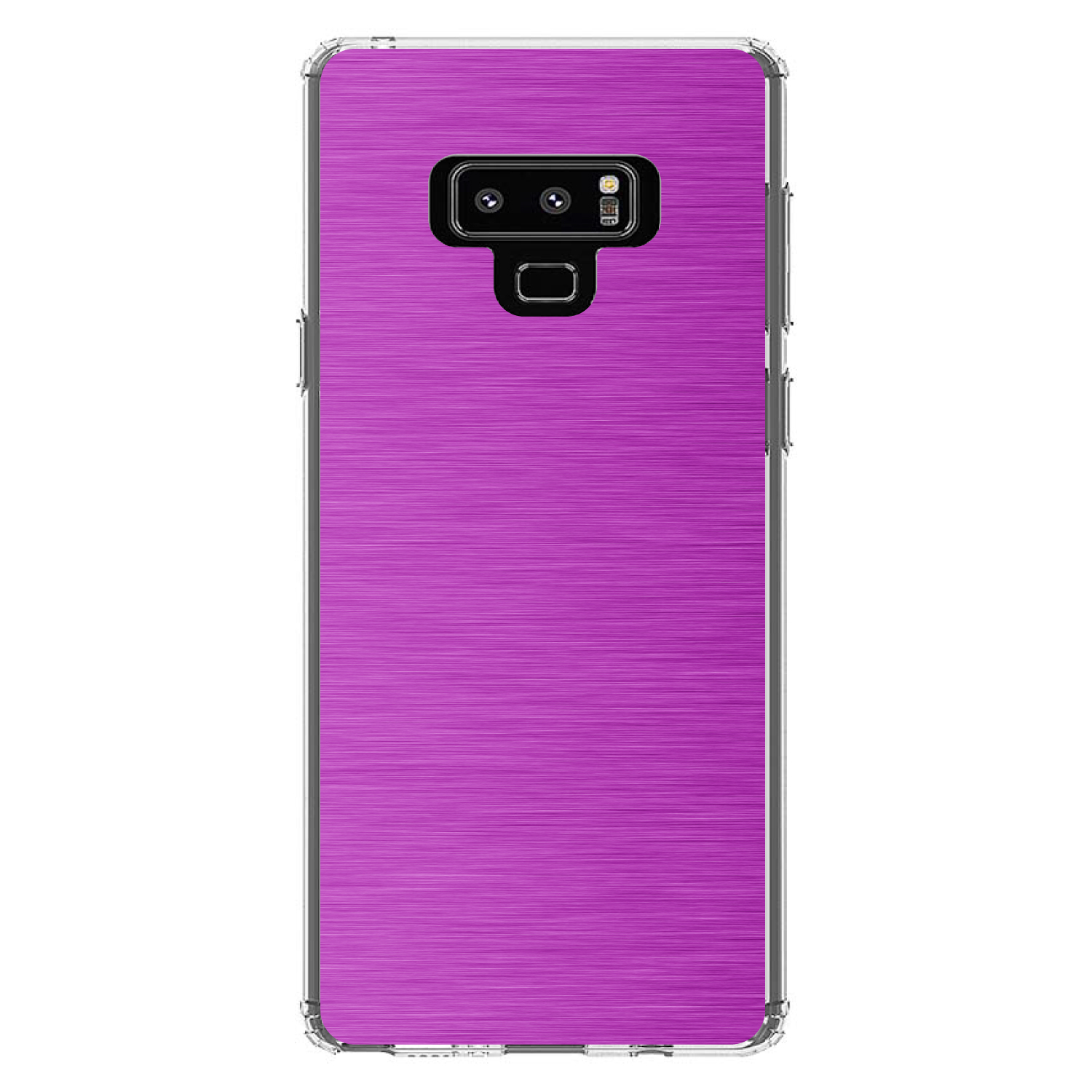 Clear Case for Galaxy Note Hot Pink Stainless Steel Print - Picture 6 of 7