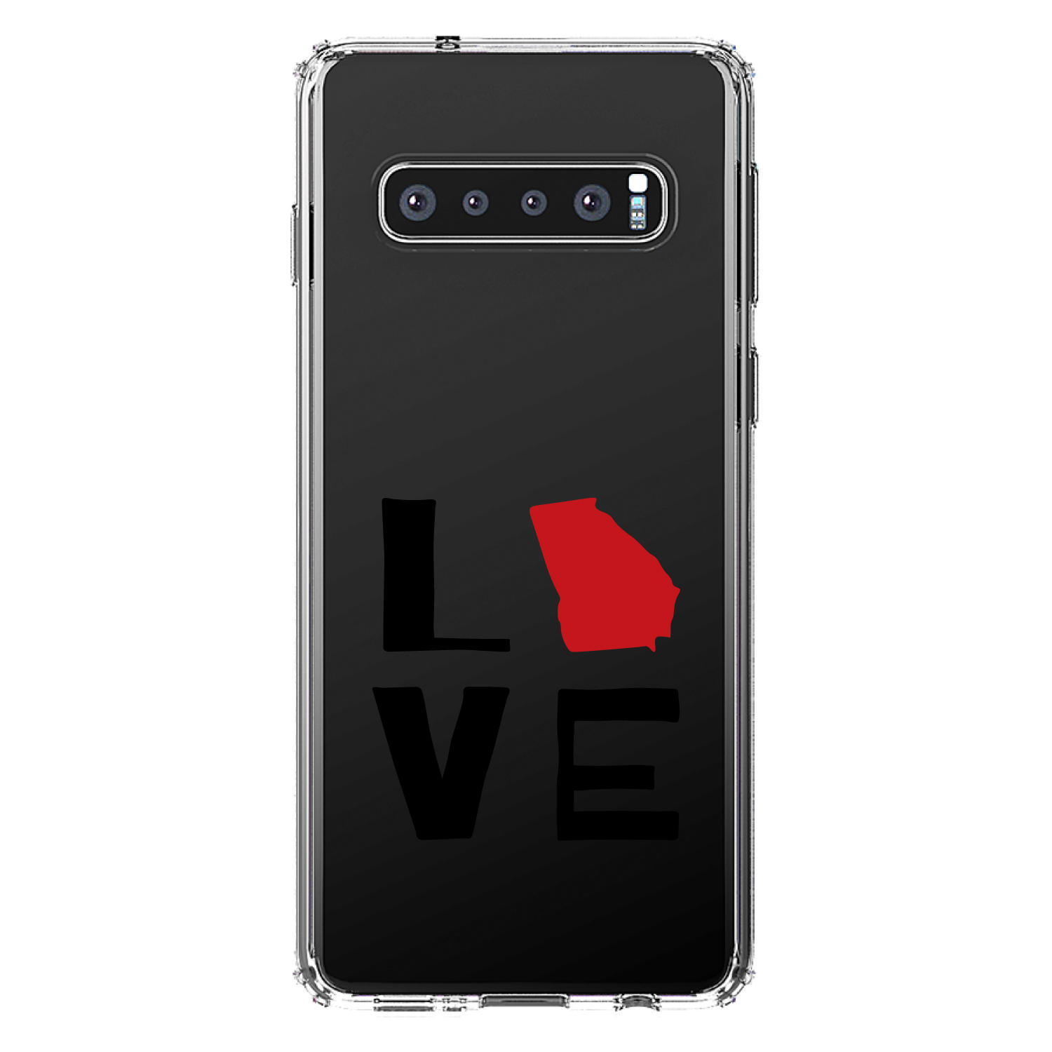 Clear Case for Galaxy S (Pick Model) Georgia Love Black & Red - Picture 8 of 12