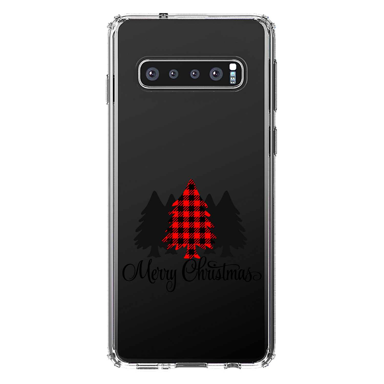 Estuche transparente para árbol a cuadros de feliz Navidad Galaxy S (elige modelo) - Imagen 8 de 12