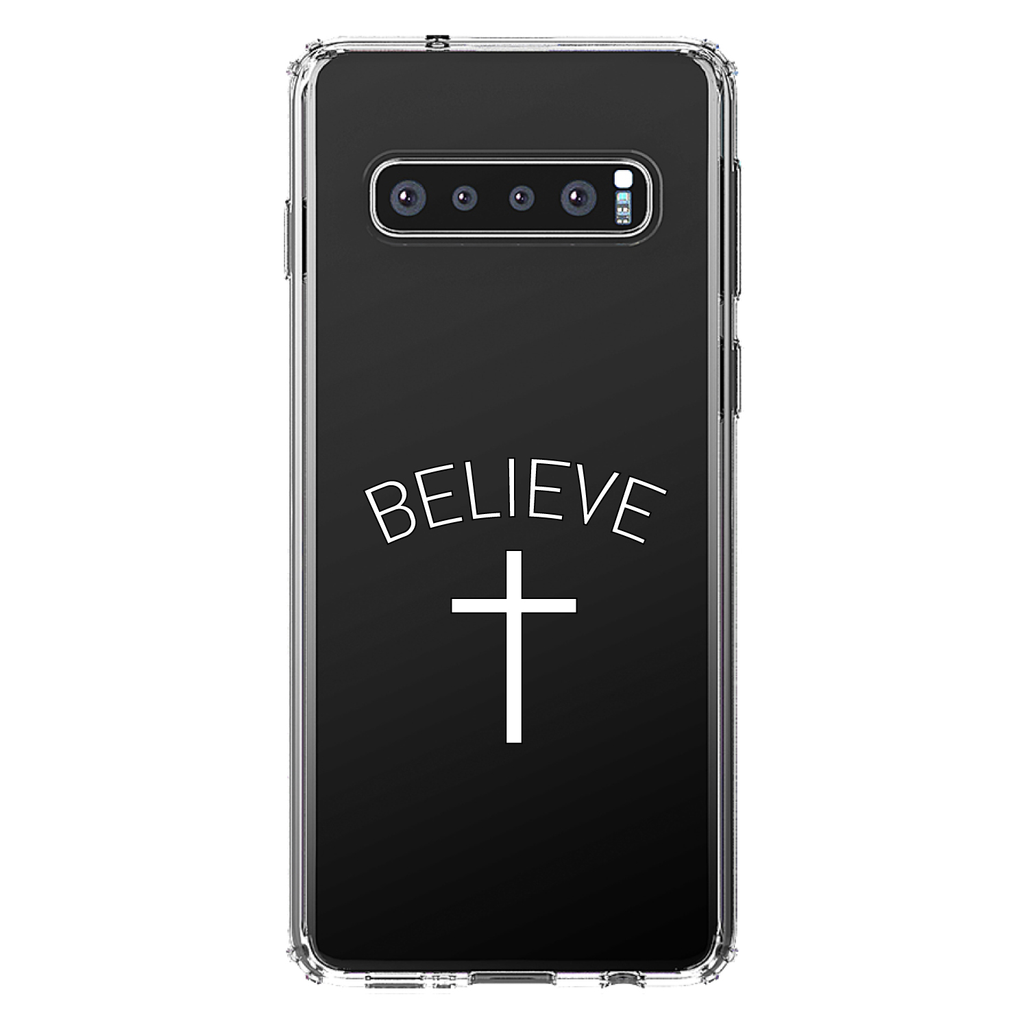 Durchsichtige Hülle für Galaxy S (Modell auswählen) BELIEVE Cross, Jesus - Bild 8 von 12