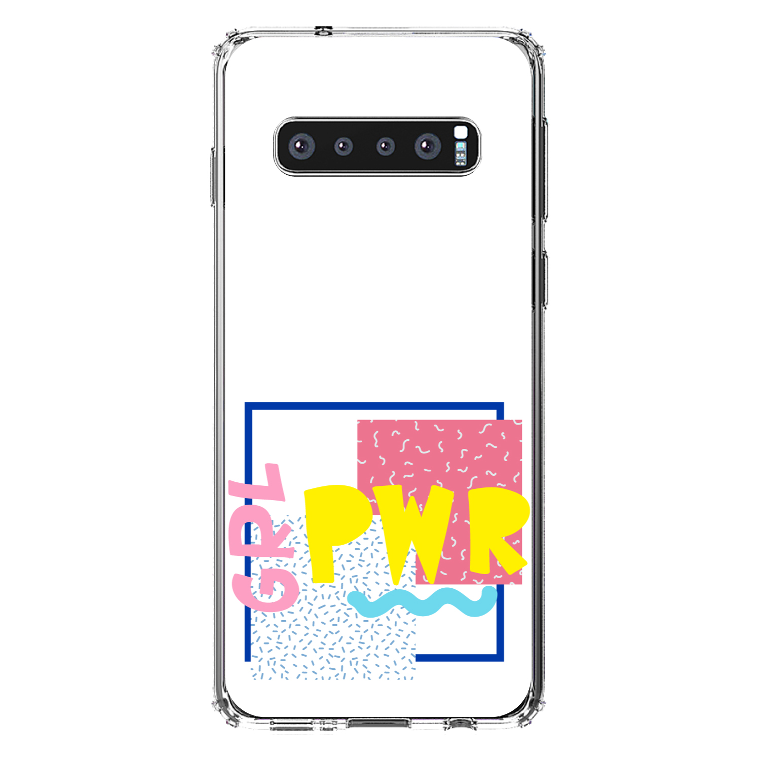 Clear Case for Galaxy S (Pick Model) GRL PWR Retro 80's Look - Picture 8 of 12