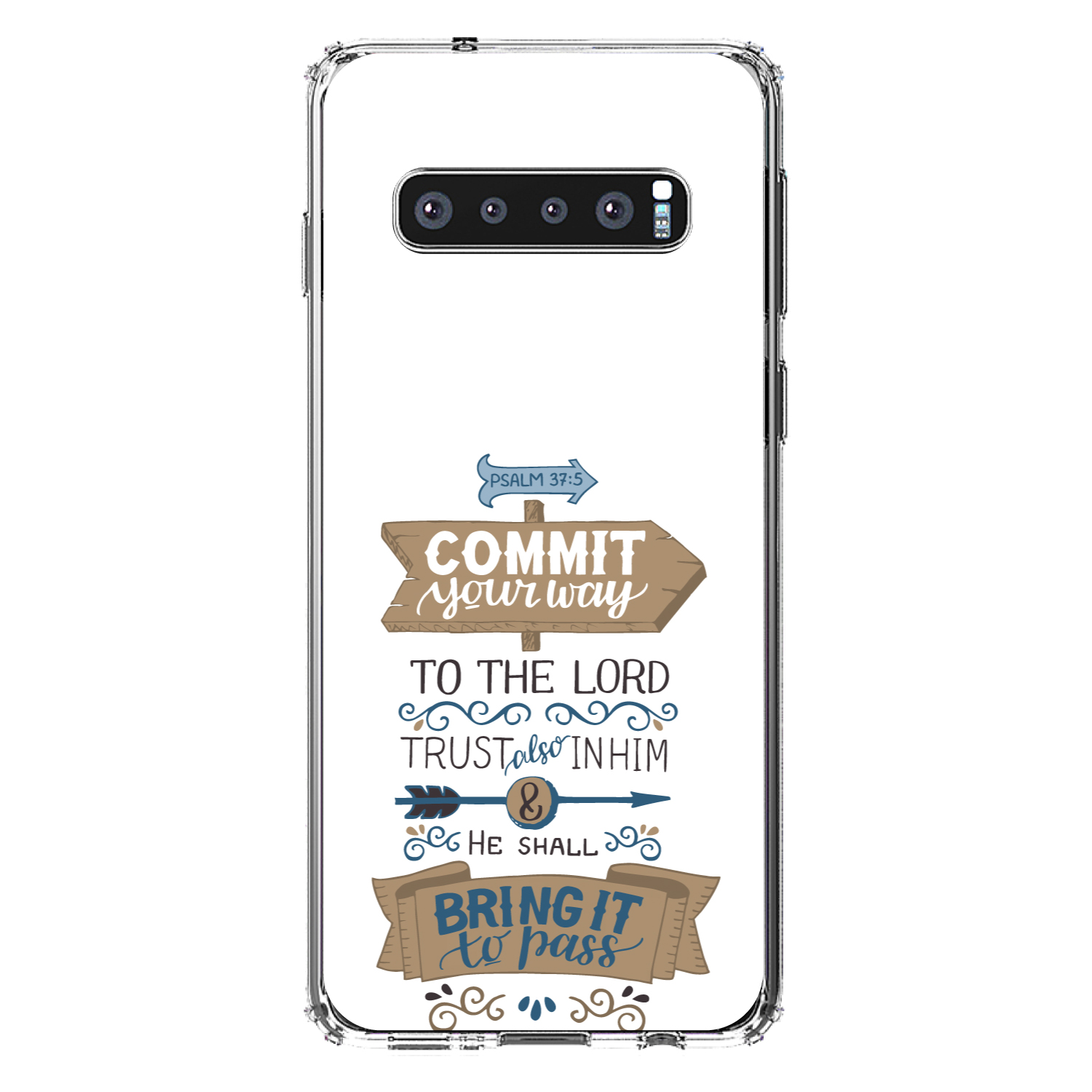 Clear Case for Galaxy S (Pick Model) Psalm 37:5 Commt Way to the Lord - Picture 8 of 12