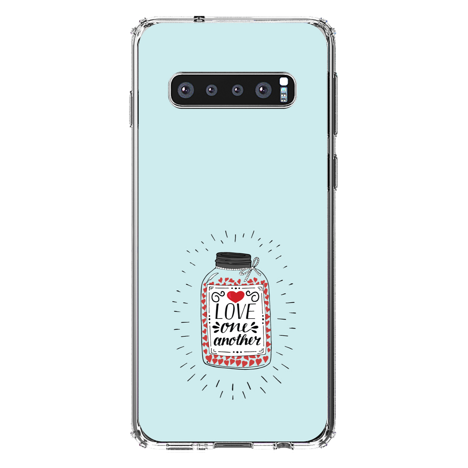 Clear Case für Galaxy S (Modell auswählen) Love One Another Herz / Glas - Bild 8 von 12