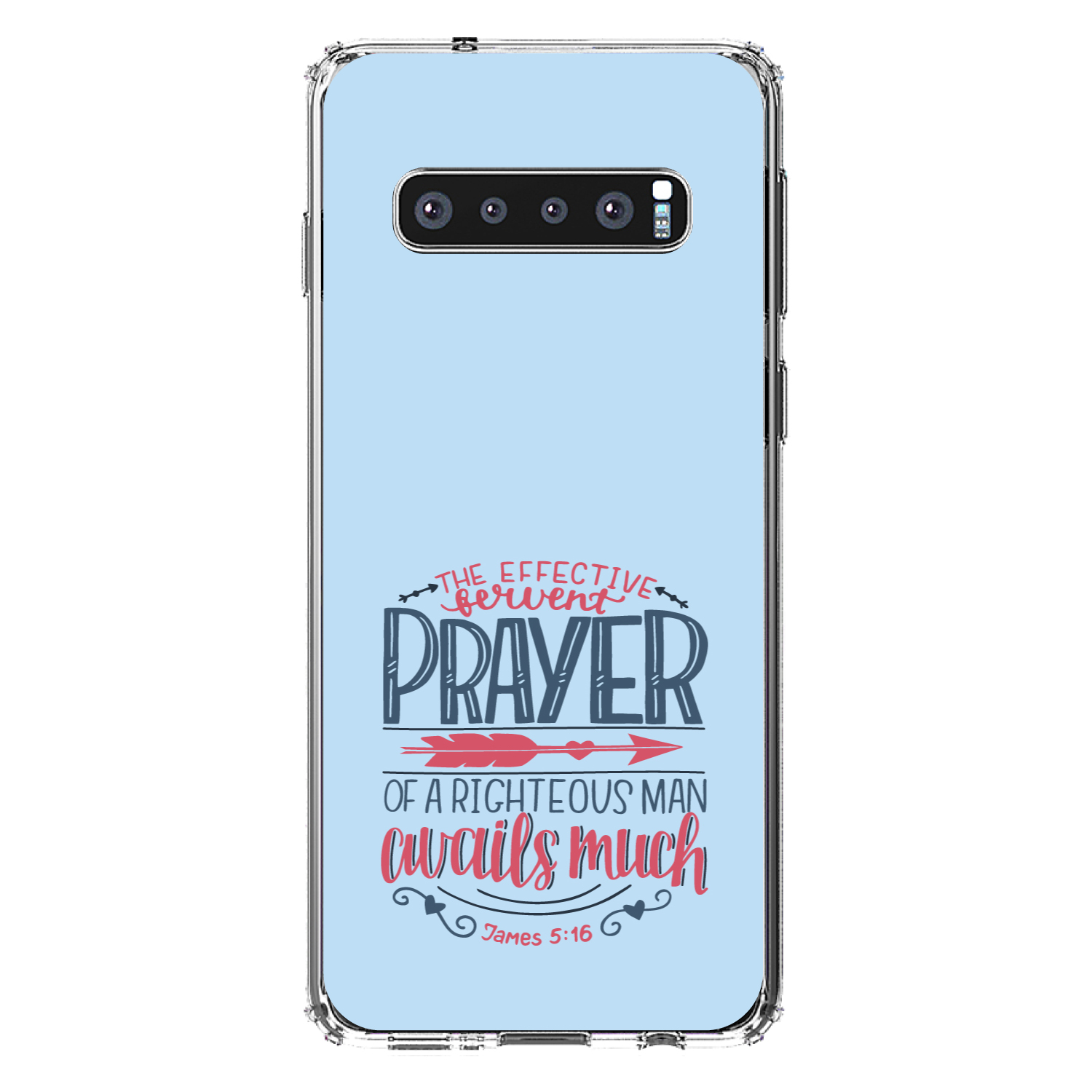 Clear Case for Galaxy S (Pick Model) James 5:16 Pray of Righteous Man - Foto 8 di 12