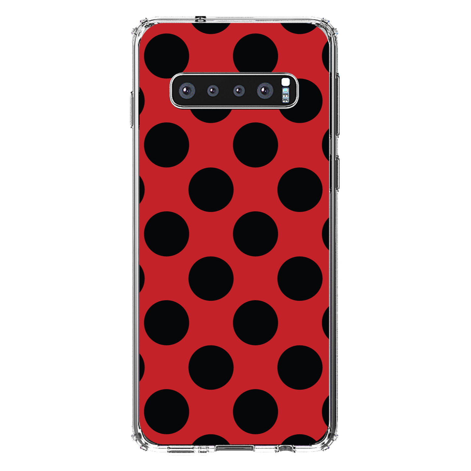 Clear Case for Galaxy S (Pick Model) Black & Red Polka Dots - Foto 8 di 12