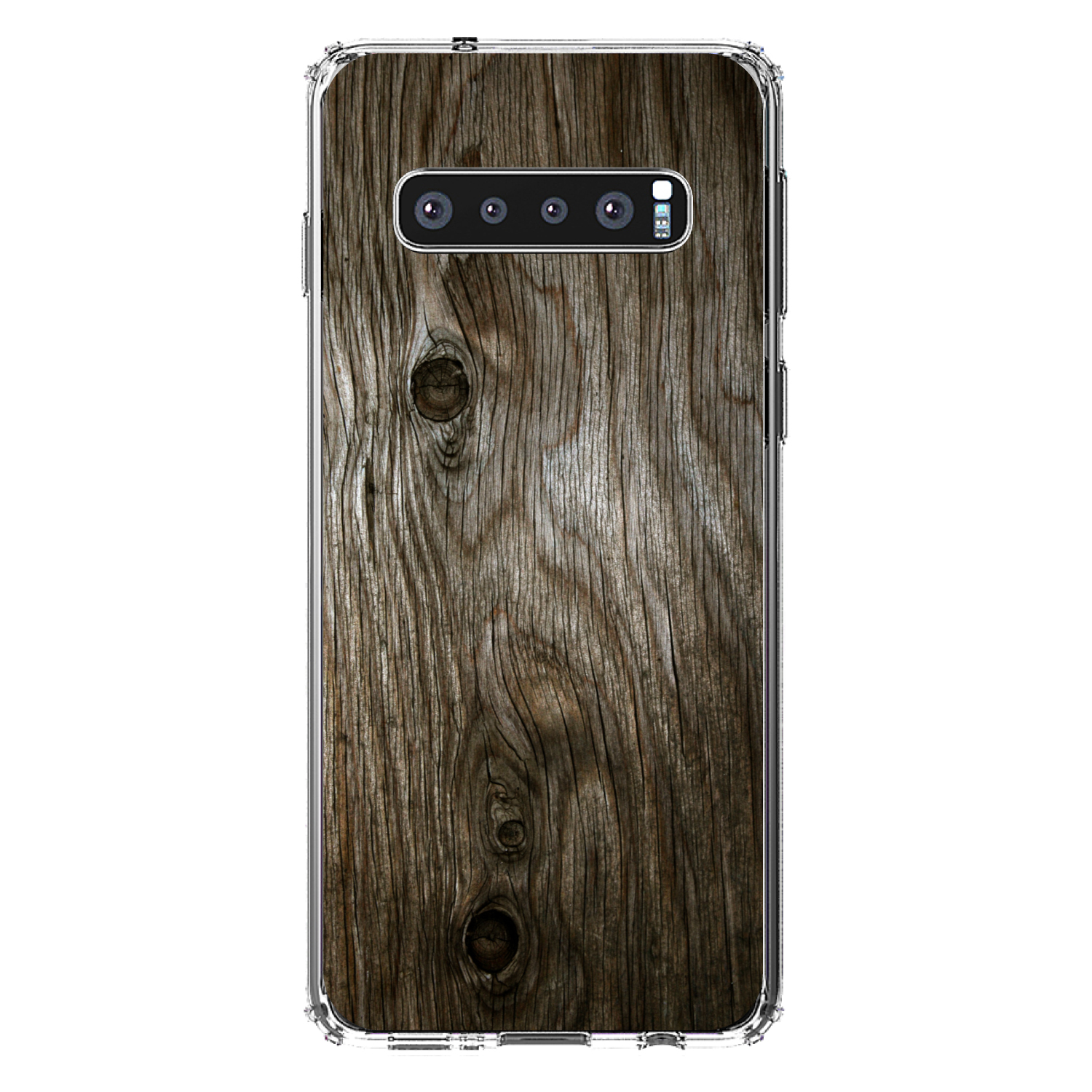 Clear Case für Galaxy S (Modell auswählen) braun verwitterte Holzmaserung - Bild 8 von 12