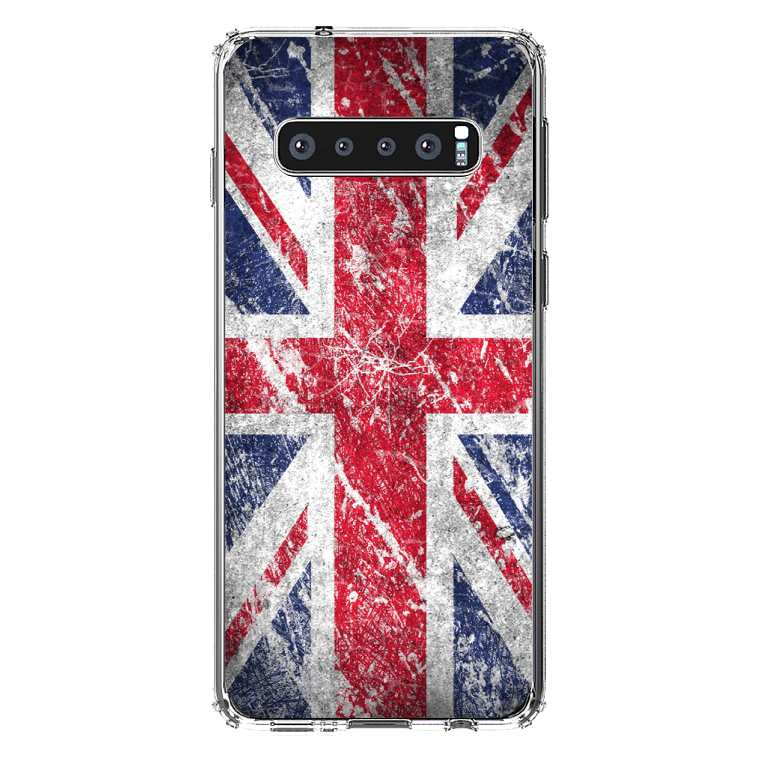 Clear Case for Galaxy S (Pick Model) Red White Blue UK Flag Weathered - Picture 8 of 12