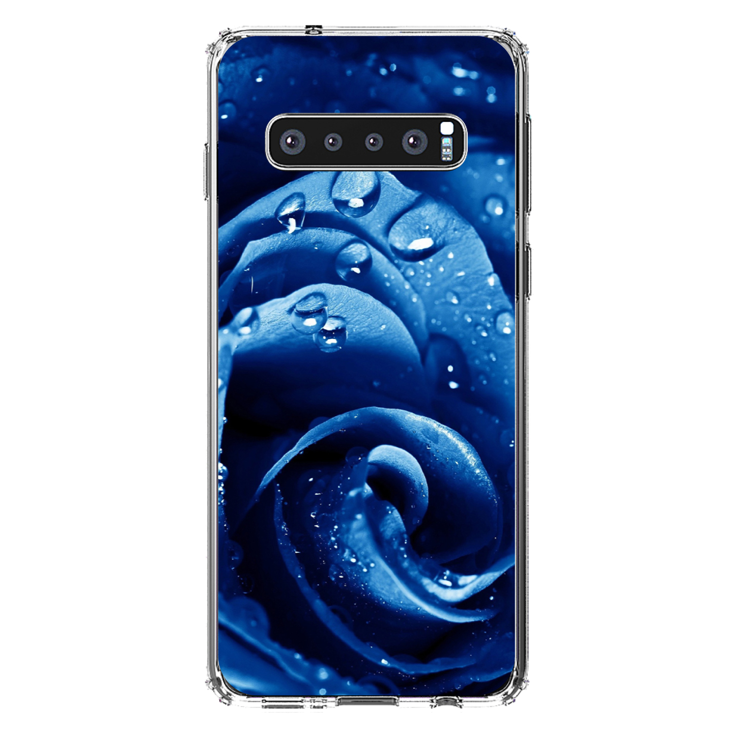 Clear Case for Galaxy S (Pick Model) Blue Dew Covered Rose - Picture 8 of 12