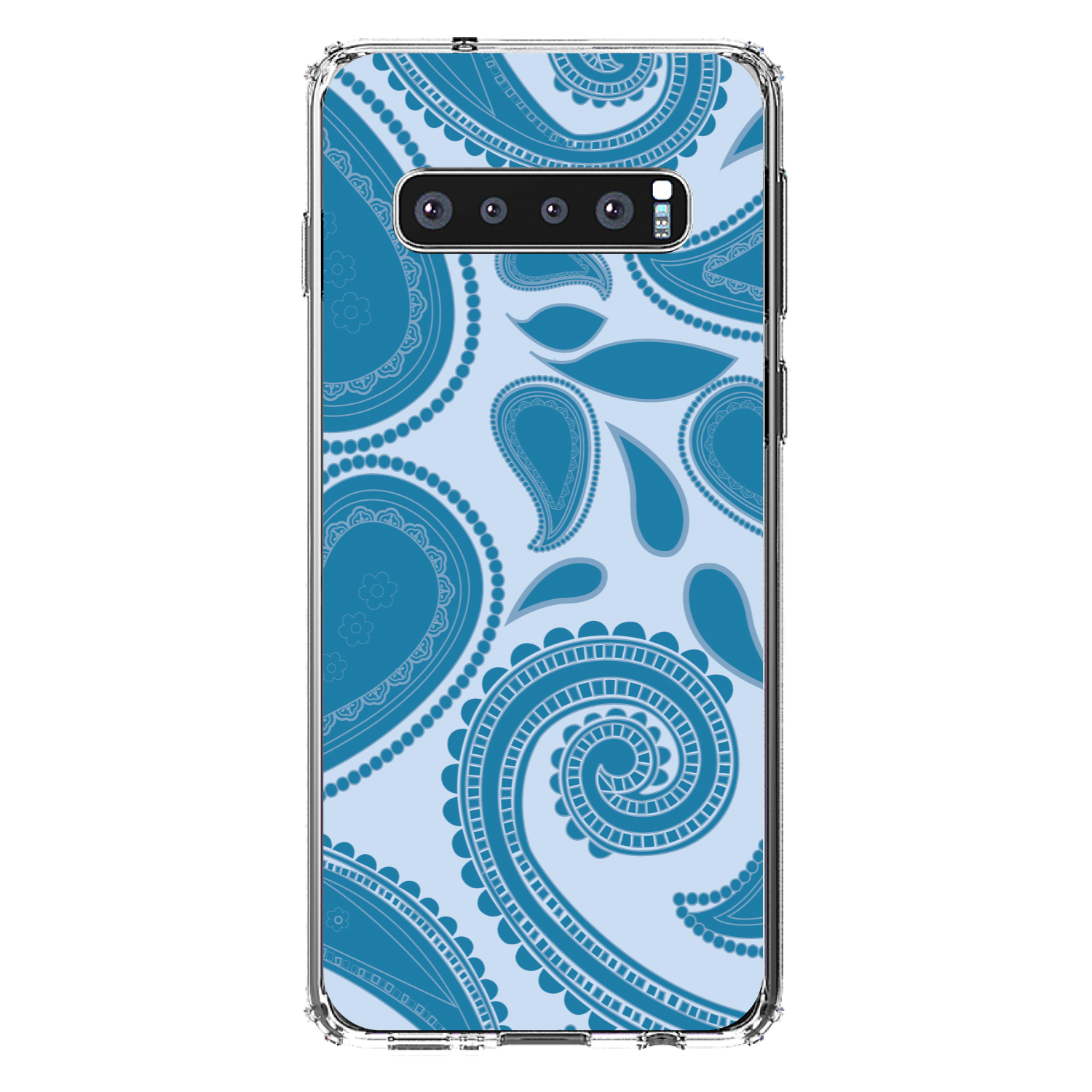 Clear Case for Galaxy S (Pick Model) Big Blue Paisley - Picture 8 of 12