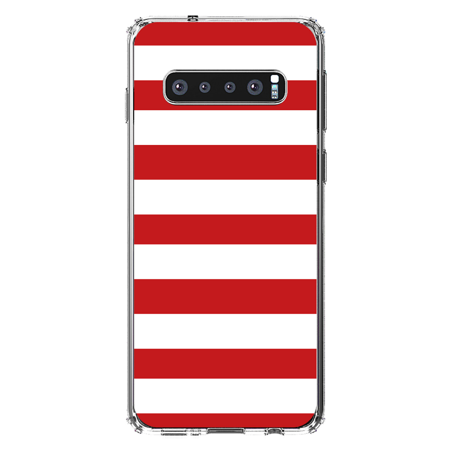 Clear Case for Galaxy S (Pick Model) Red & White Bold Stripes - Picture 8 of 12