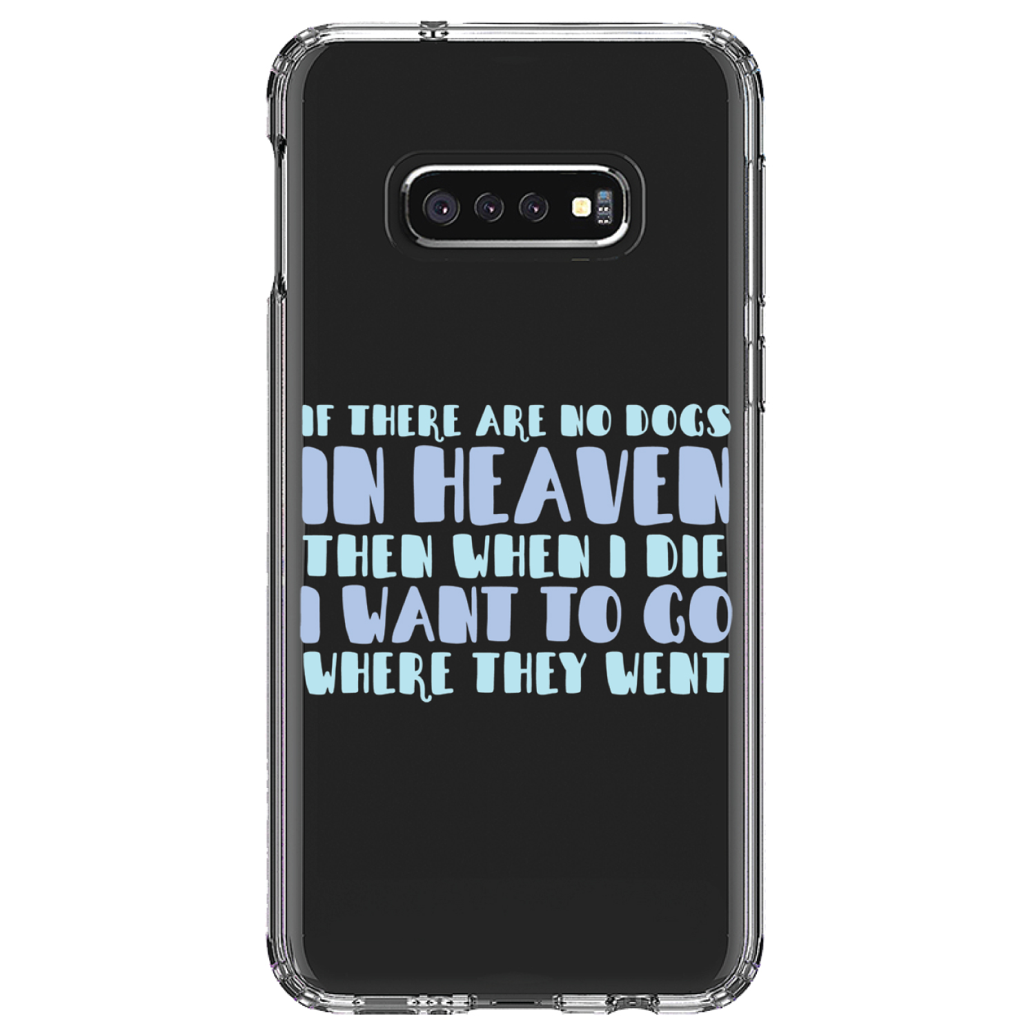 Clear Case for Galaxy S (Pick Model) No Dogs In Heaven I Want to Go With Them - Picture 10 of 12