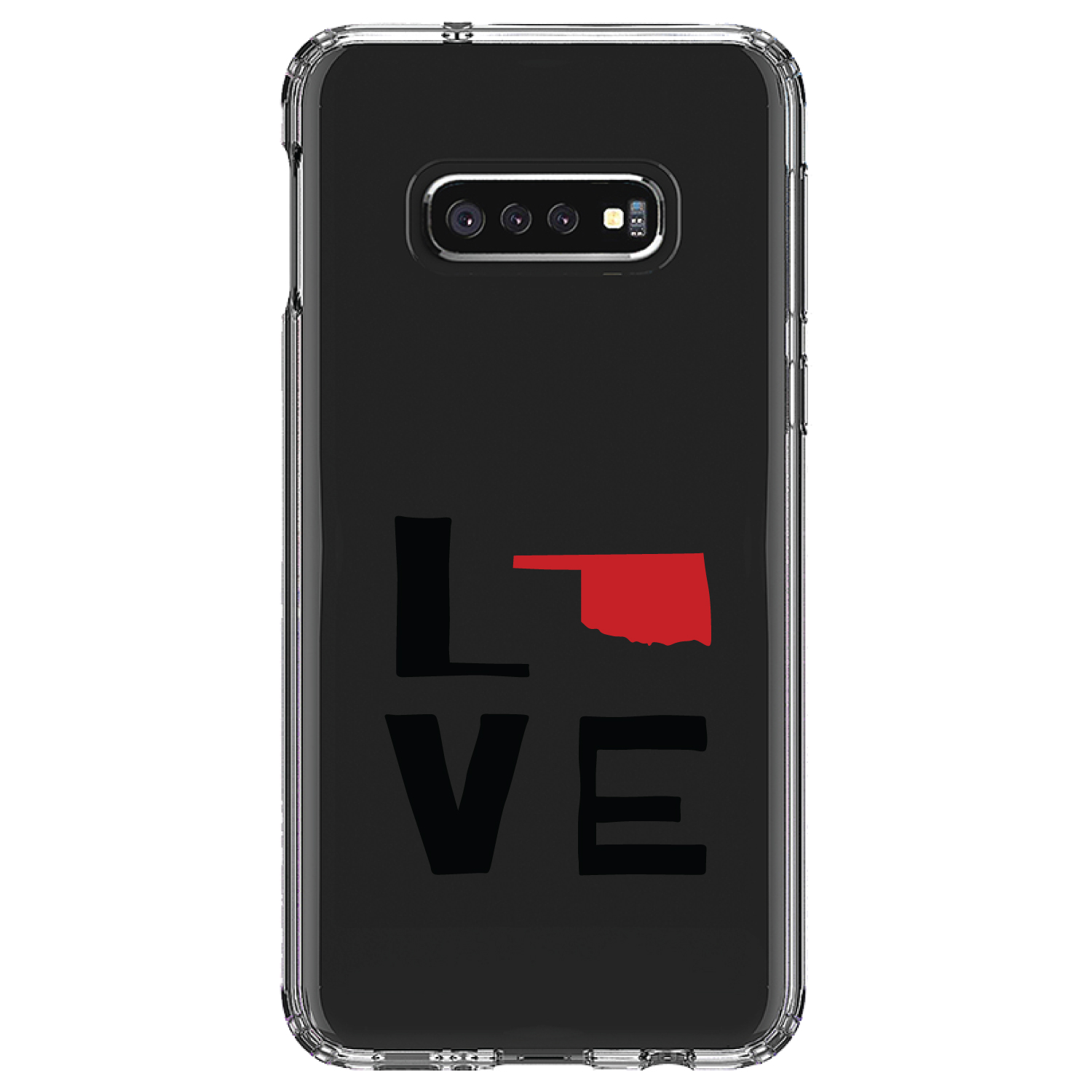 Funda Transparente para Galaxy S (Elige Modelo) Oklahoma Love Negra y Roja - Imagen 10 de 12
