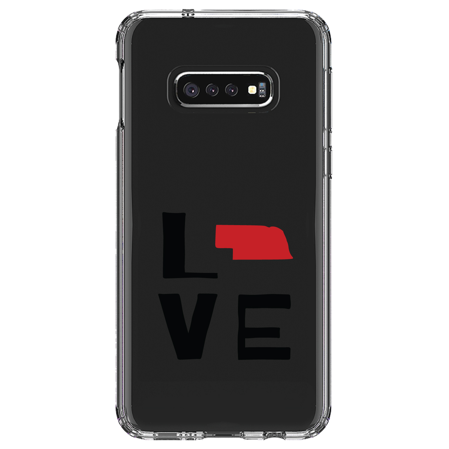 Funda transparente para Galaxy S (elige modelo) Nebraska Love negra y roja - Imagen 10 de 12
