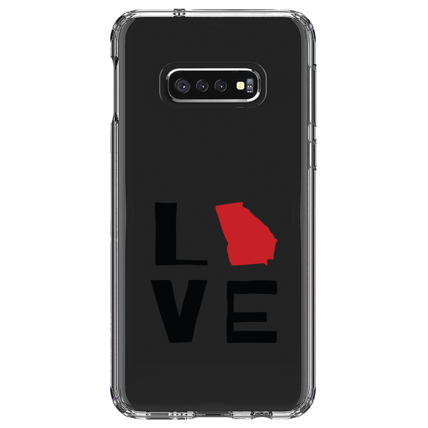 Clear Case for Galaxy S (Pick Model) Georgia Love Black & Red - Picture 10 of 12