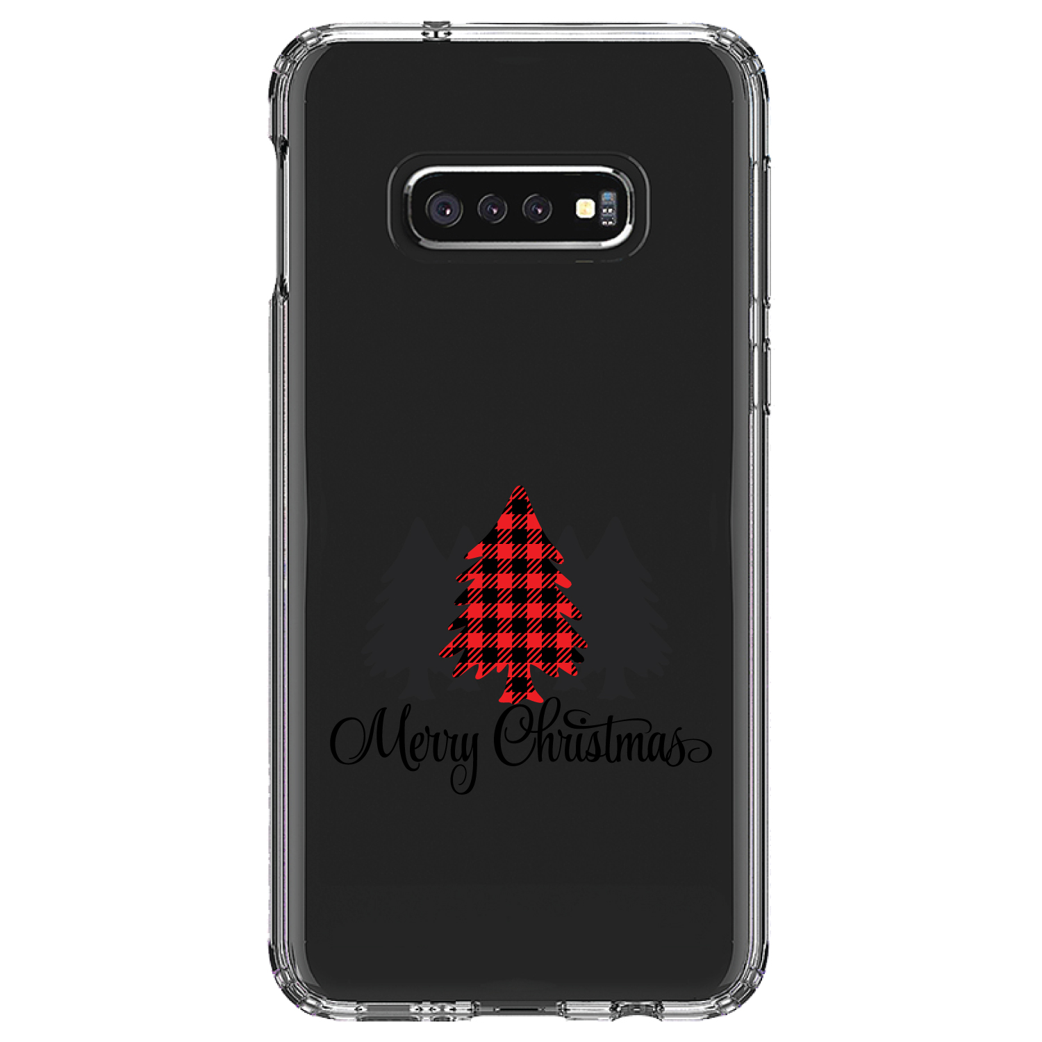 Estuche transparente para árbol a cuadros de feliz Navidad Galaxy S (elige modelo) - Imagen 10 de 12