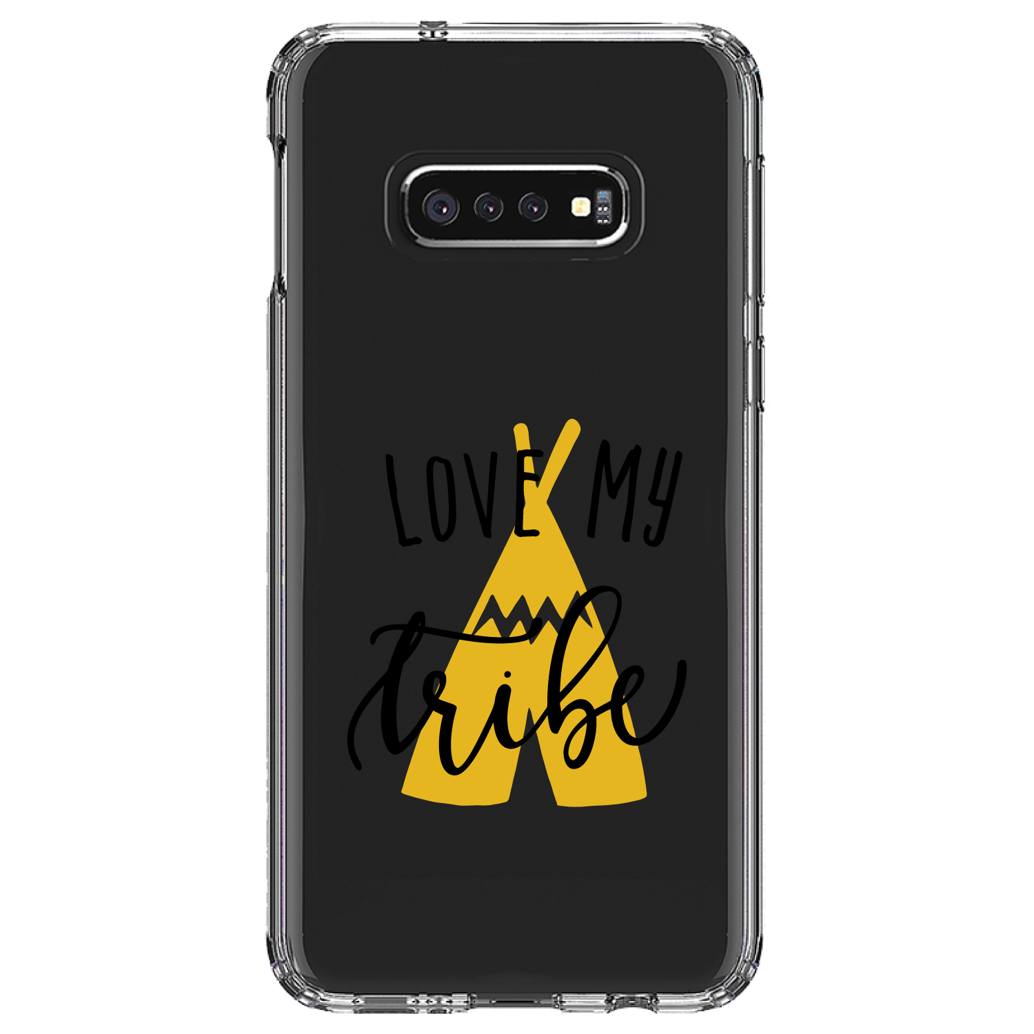 Funda Transparente para Galaxy S (Elige Modelo) Love My Tribe Tipi Amarillo - Imagen 10 de 12