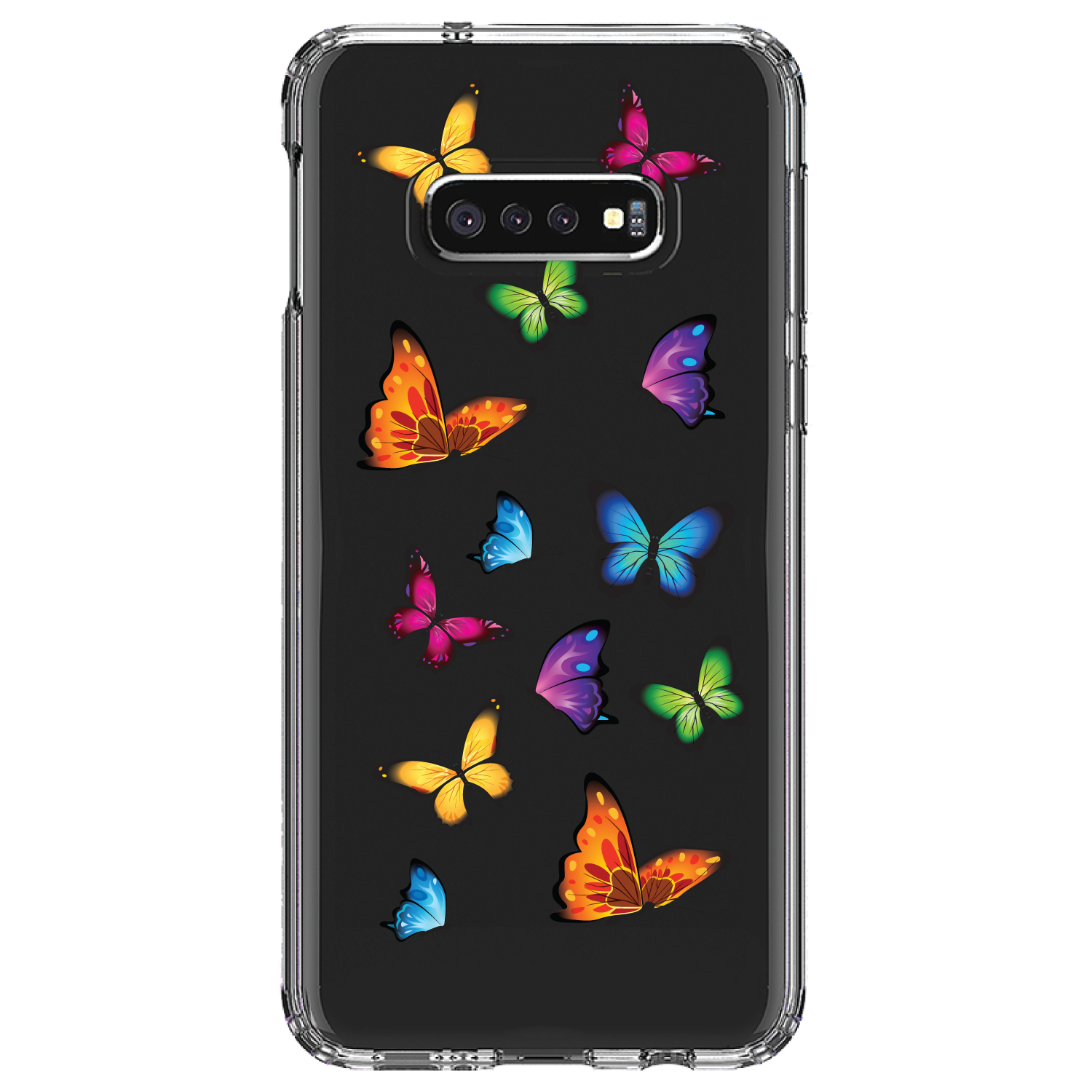 Clear Case for Galaxy S (Pick Model) Rainbow Butterflies Butterfly - Picture 10 of 12